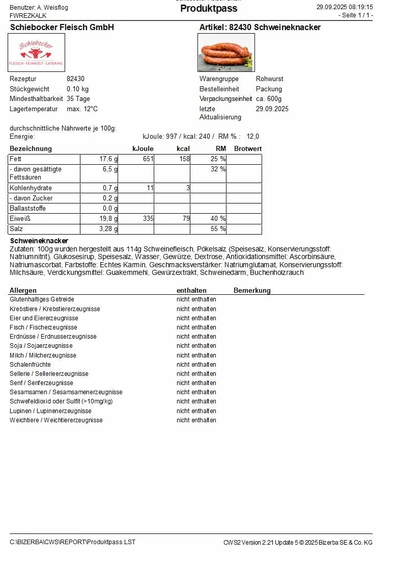 Kiełbaska z kminkiem, 10 x 100 g, przekąska premium