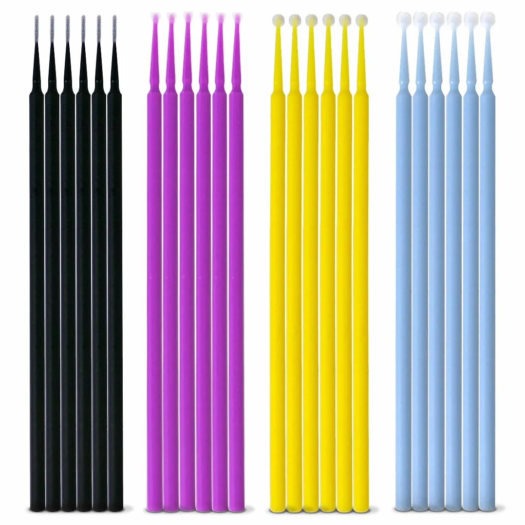 SD COLORS Pałeczki SWABS 24 SZTUK AUTOMOTIVE MALOWANIE SZCZEGÓŁY SAMOCHODOWE NAPRAWA DO ZAPARÓW STONE CHIPS TOUCH MICRO BRUSH 1,2 mm 1,5 mm 2,0 mm 2,5 mm