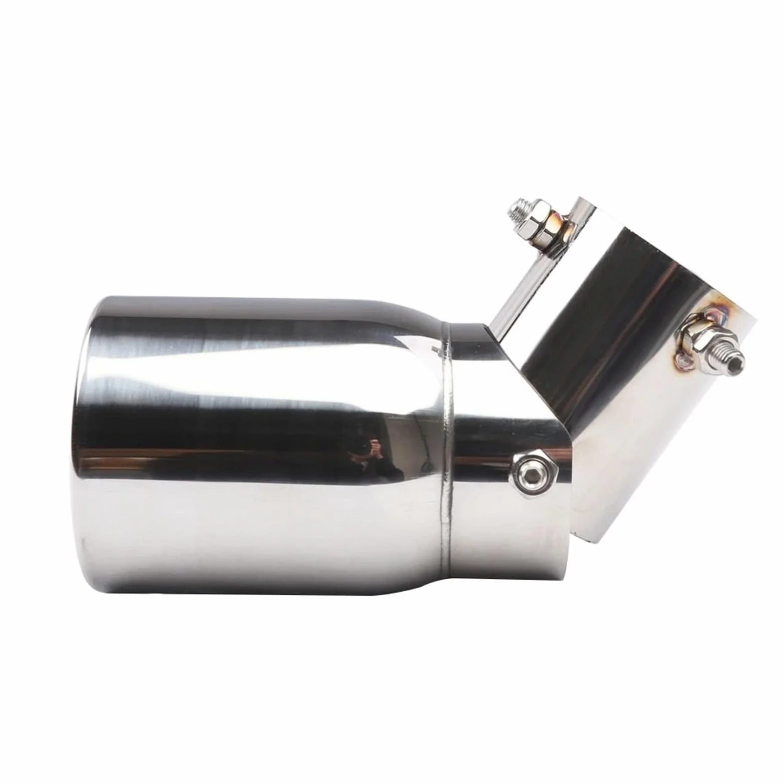 Car Silencer Końcówka rury wydechowej ze stali nierdzewnej 63 mm/3,5 cala 89 mm pasująca do samochodów SUV Pojedyncza walcowana krawędź z przykręcaną końcówką