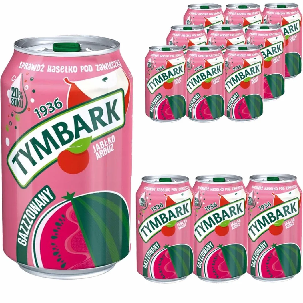 Tymbark Napój gazowany jabłko arbuz 330 ml x12 sztuk