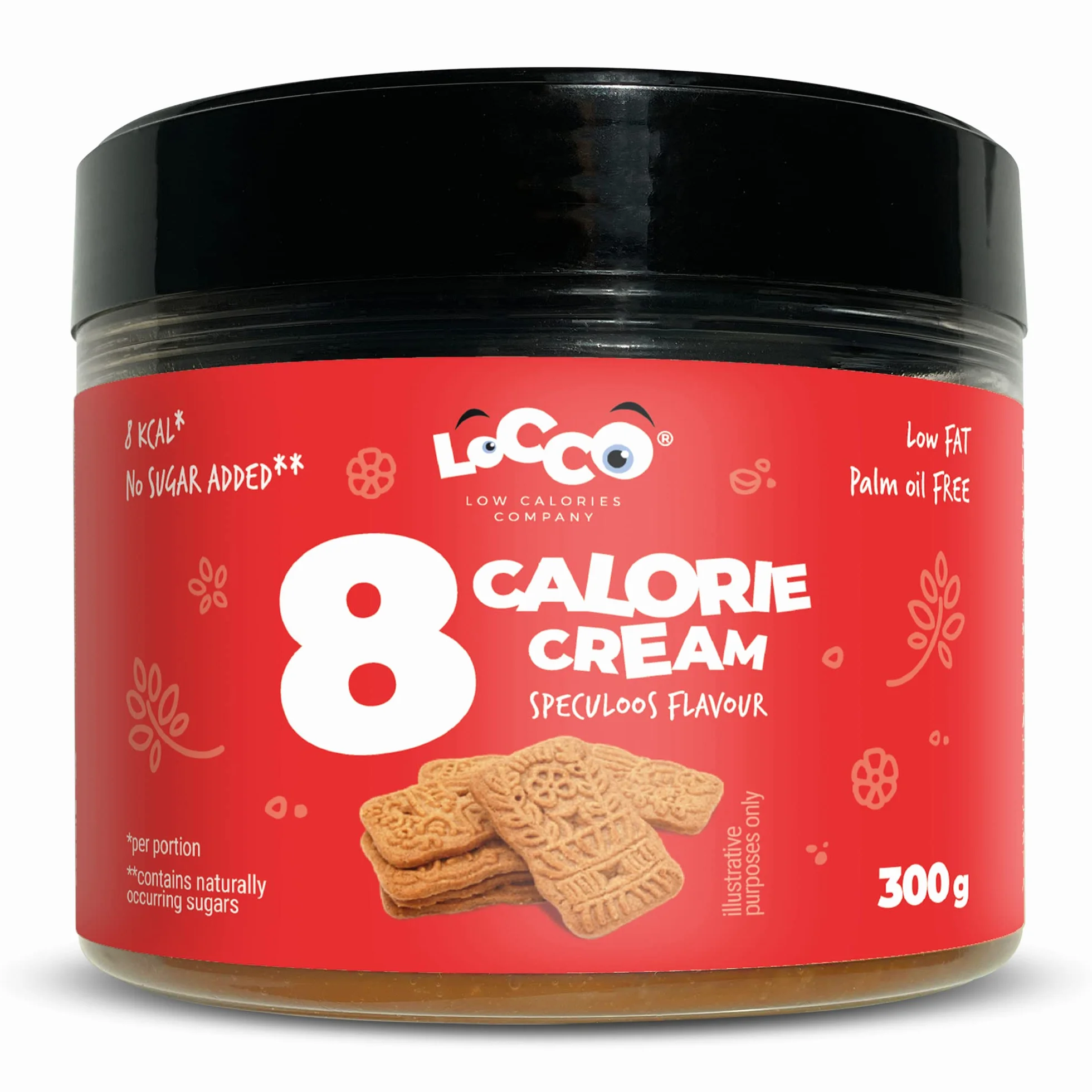 Krem Niskokaloryczny 8 kcal Korzenny Spread Bez Cukru Keto Low Carb Vege Bez Oleju Palmowego i Glutenu Ciasteczko Korzenne 300g