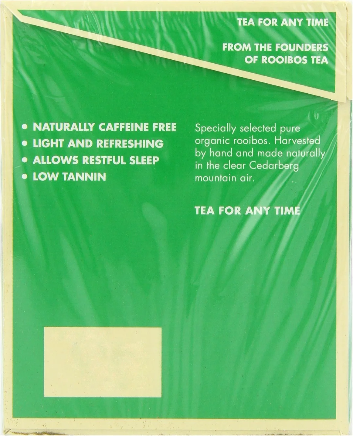 Tick Tock Organiczna zielona herbata Rooibos 40 sztuk