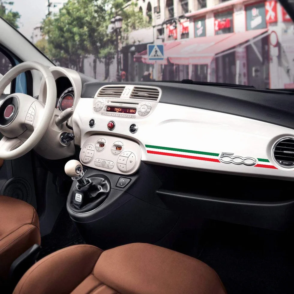 Taśmy samoprzylepne do deski rozdzielczej Fiat 500 Abarth Tricolor Italia