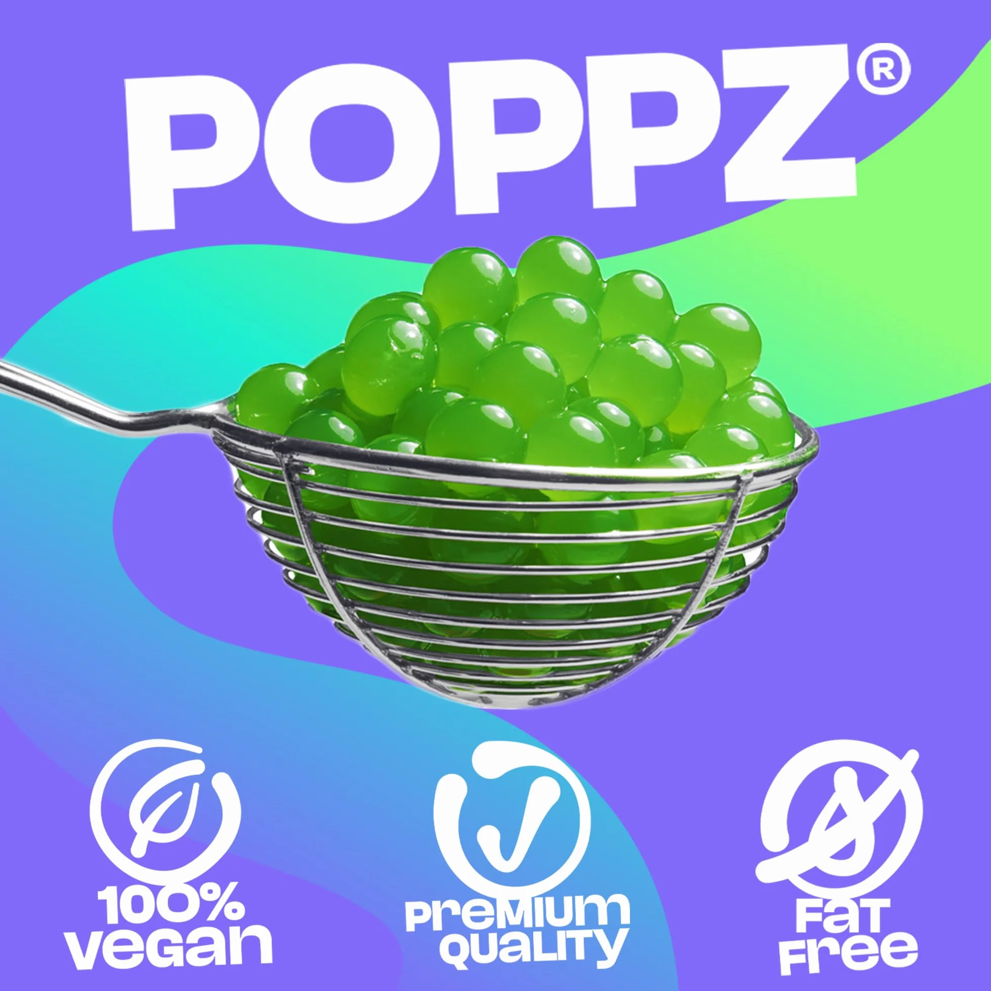 Bubble Mania Popping Boba Perły Owocowe Kiwi Kulki Tapioki 450g do Bubble Tea