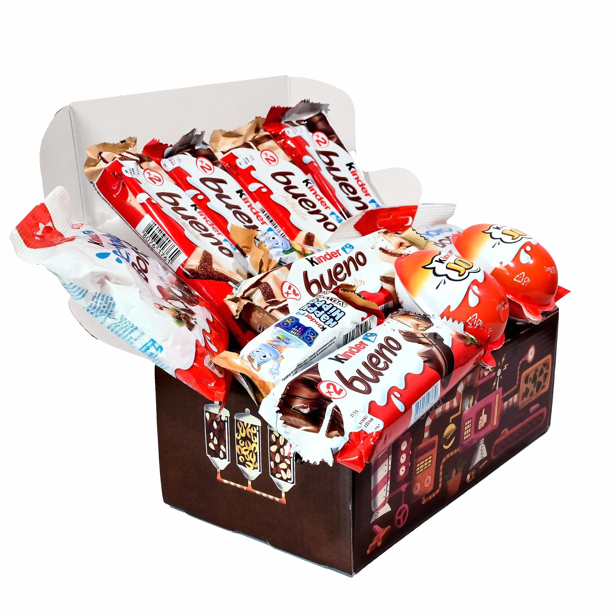 Pudełko prezentowe z czekolada i oryginalny prezent na urodziny, dla dzieci, dla pary - Kinder Bueno, Happy Hippo, Kinder Joy, Prezent urodzinowy