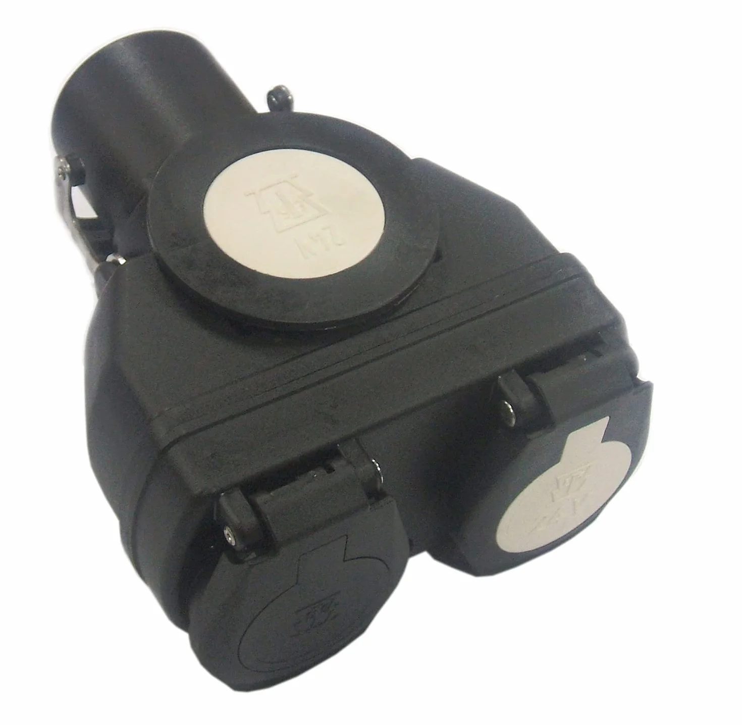 Ryme Automotive Adapter do ciężarówki 15-pinowej wtyczki 24V do 2X 7-pinowe gniazda
