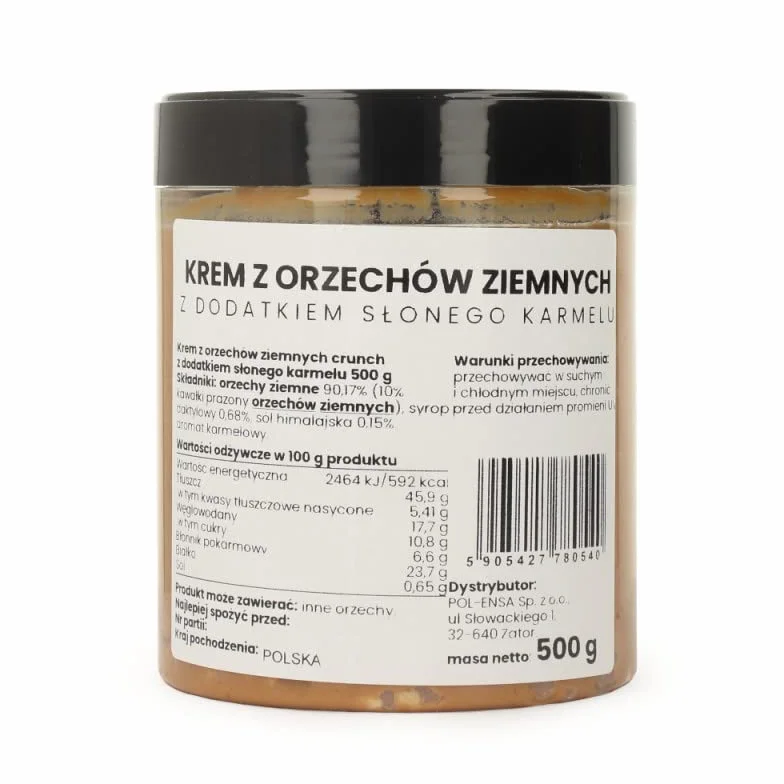 Krem z orzechów ziemnych z dodatkiem słonego karmelu 500 g