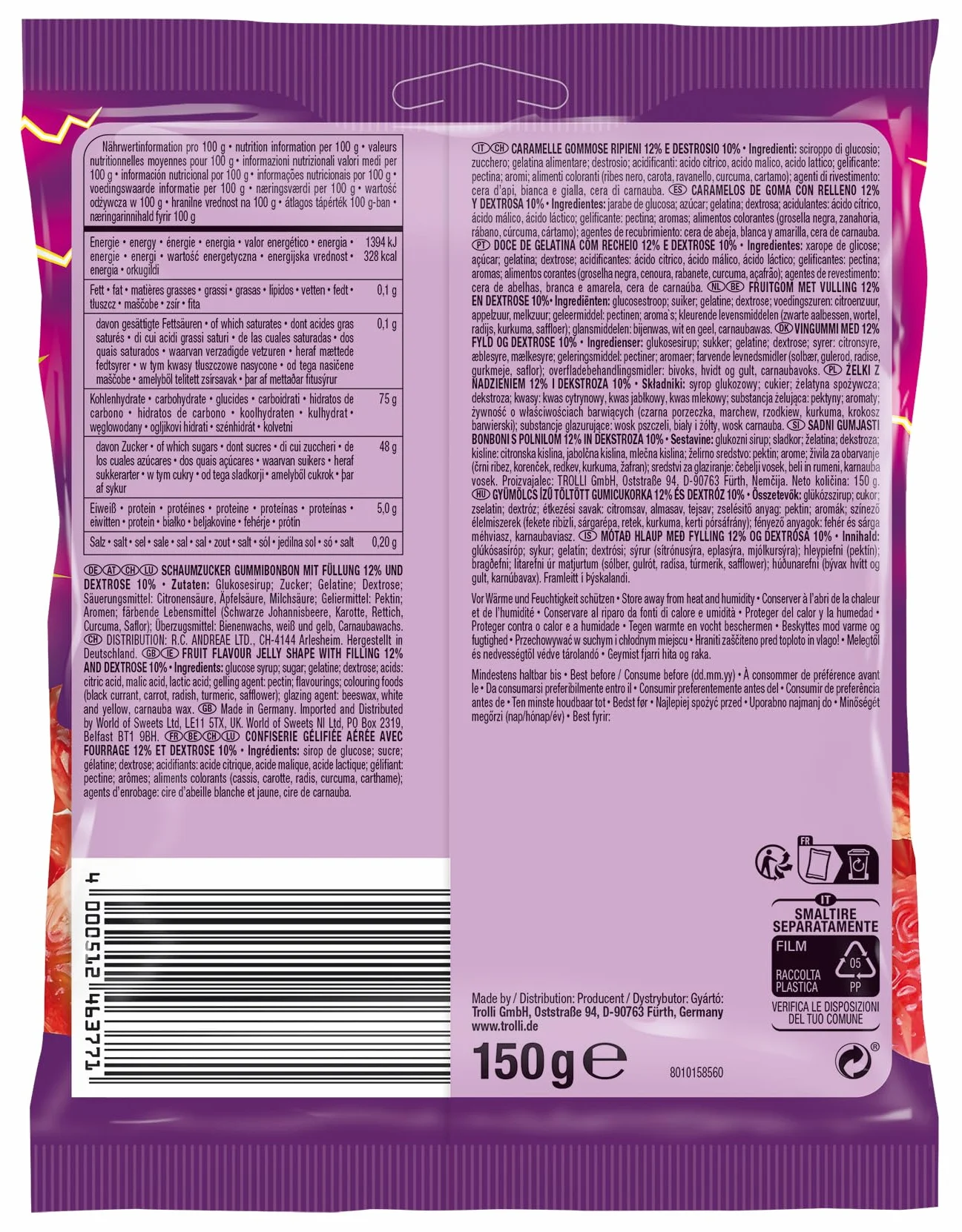 Trolli SuperHirn 150g Gummibärchen Süßigkeiten