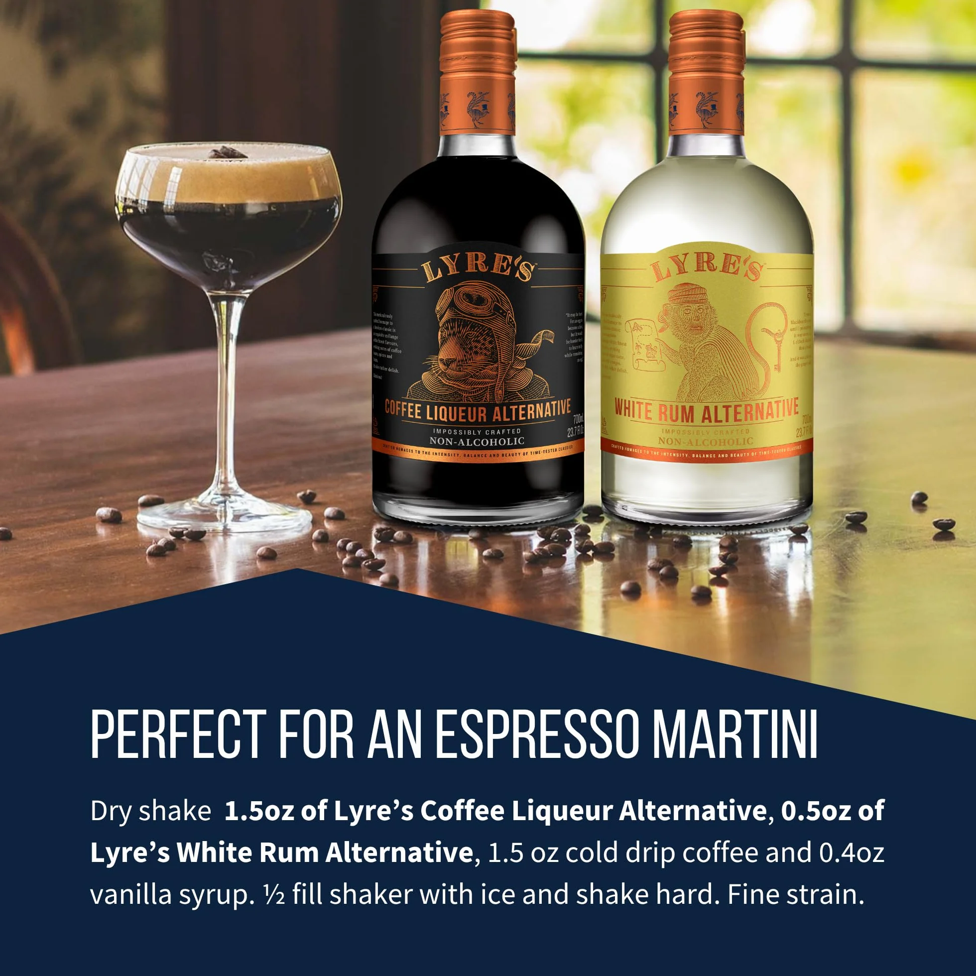 Lyre's Coffee Originale Spirytus Bezalkoholowy - Likier Kawowy Alternatywa, Nagrodzony, 700ml
