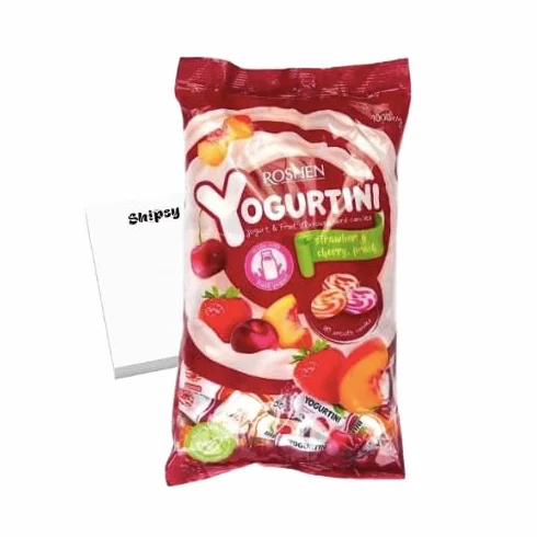 CUKIERKI KARMELKI YOGURTINI ROSHEN 1 kg + Shipsy Block
