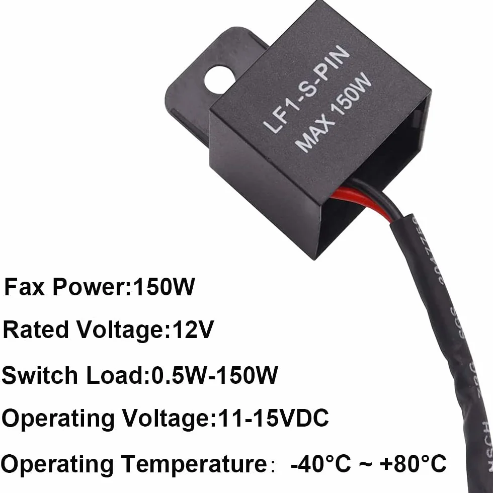 GUUZI Przekaźnik Migaczy LED 2-Pin 150W 12V Automatyczny Motocyklowy