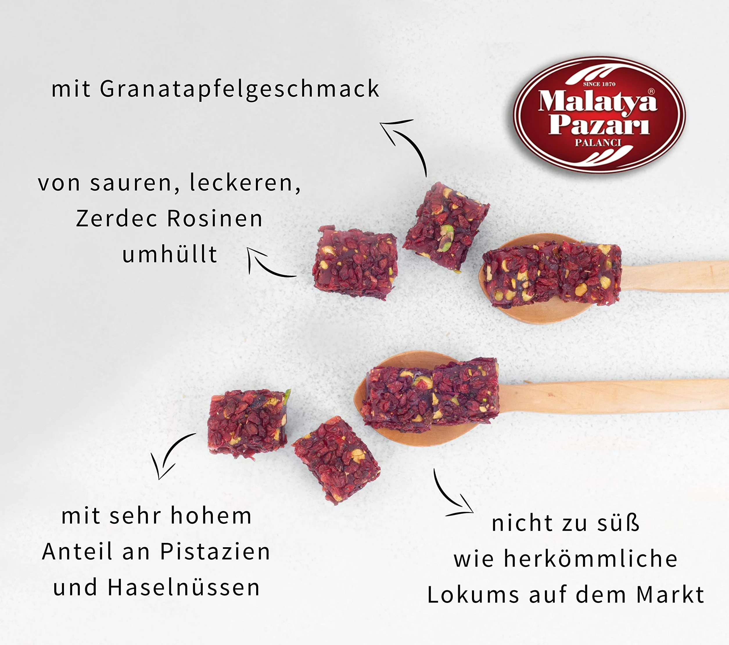 Palanci | Vegan Sweets Turkish Delight Cube 490 gr. | Kosz na słodycze | Premium Lokum od 1870 roku | Pudełko prezentowe Turkish Delight | wegańskie | słodycze halal z pistacjami, granat Kadayif |