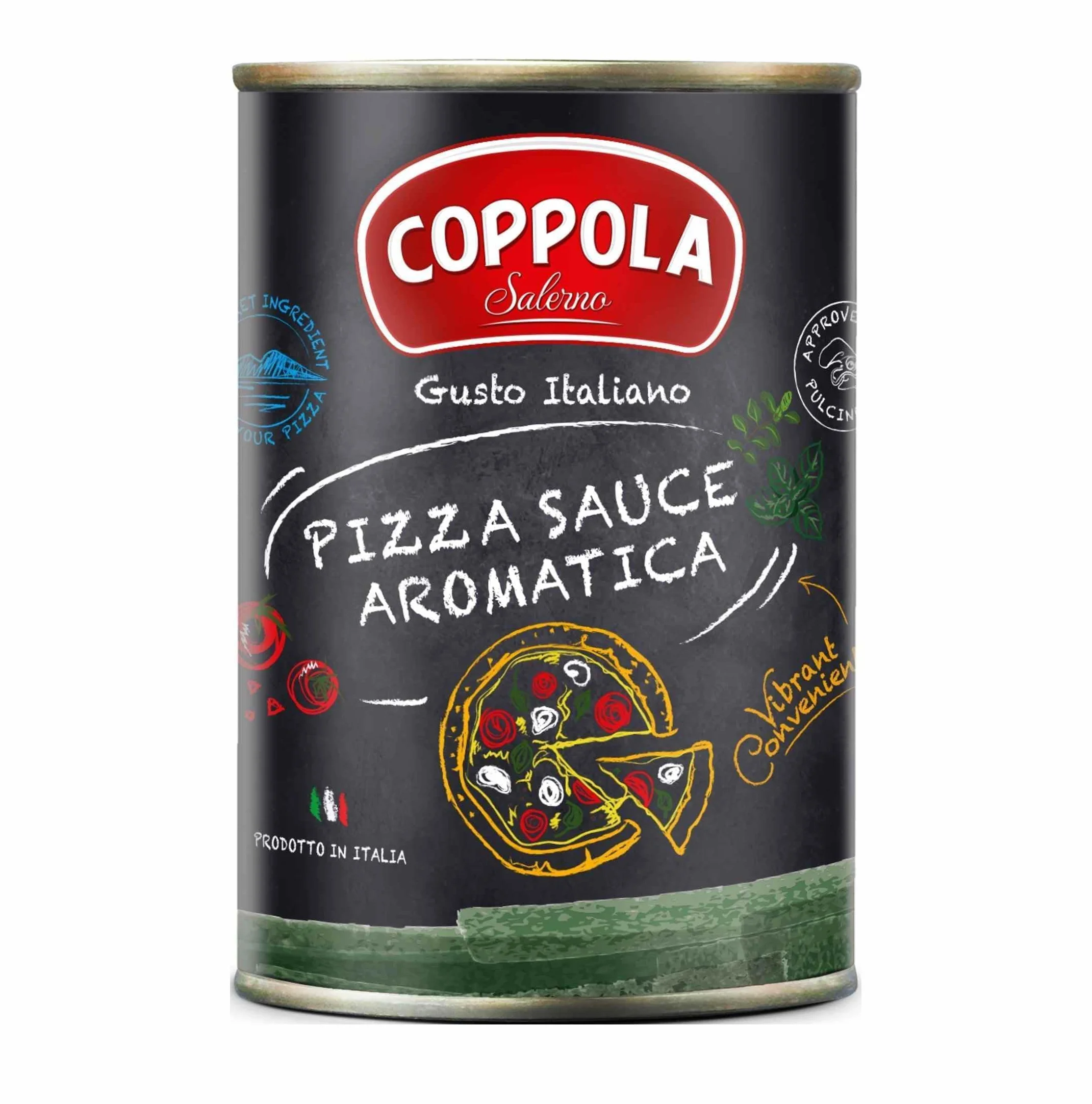 Coppola Pizza Sauce, aromatyczny sos pomidorowy do pizzy 400 g (12 sztuk)