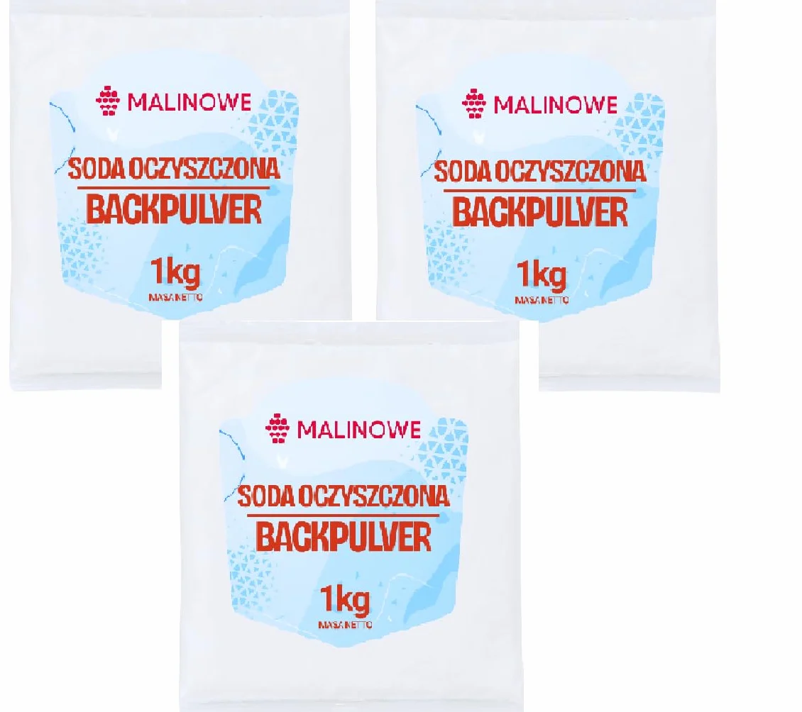 Malinowe SODA OCZYSZCZONA 3kg Zestaw Spożywcza Wodorowęglan Sodu