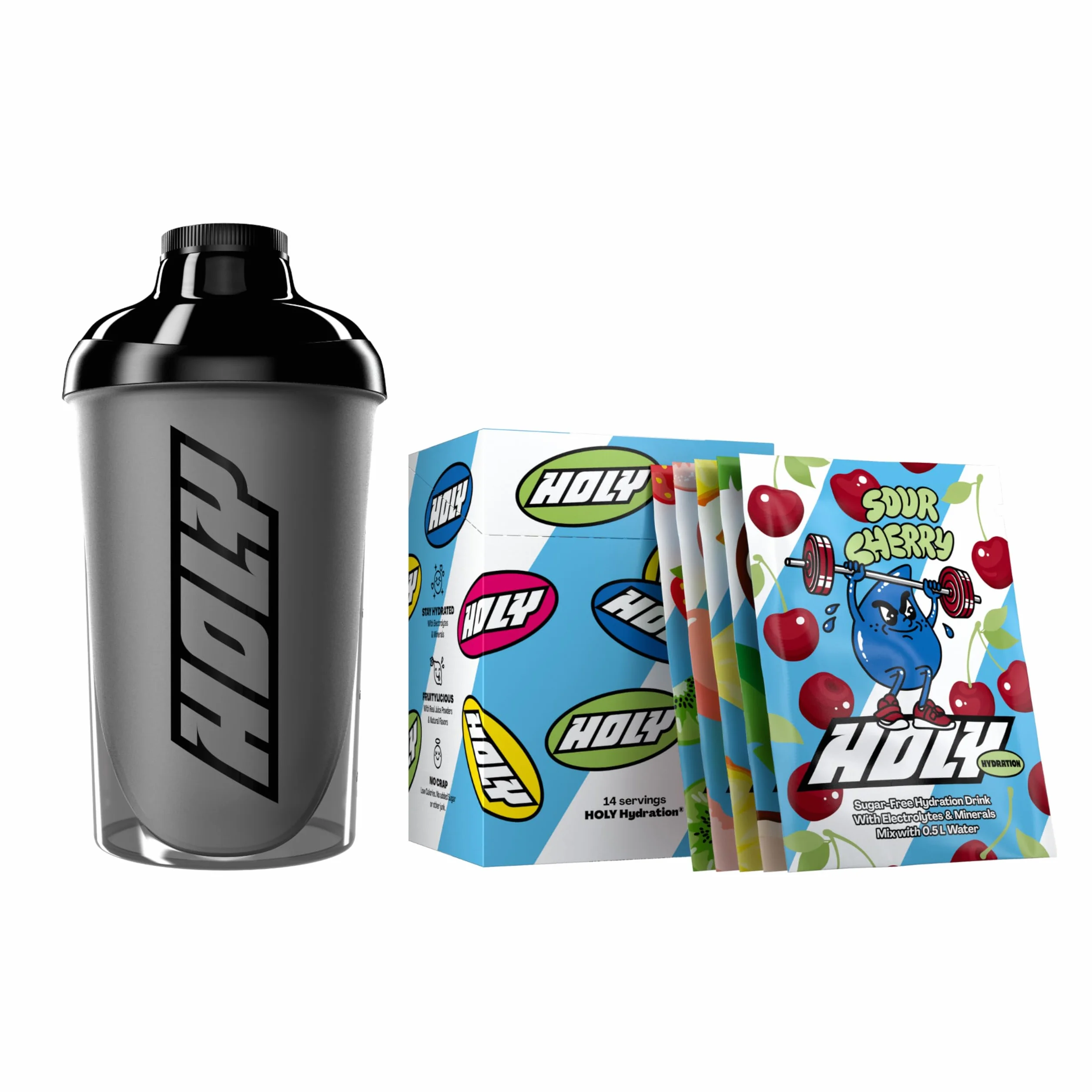 HOLY Hydration Starter Set bezcukrowy napój dla sportowców z elektrolitami 2x7 rodzajów o naturalnym owocowym smaku