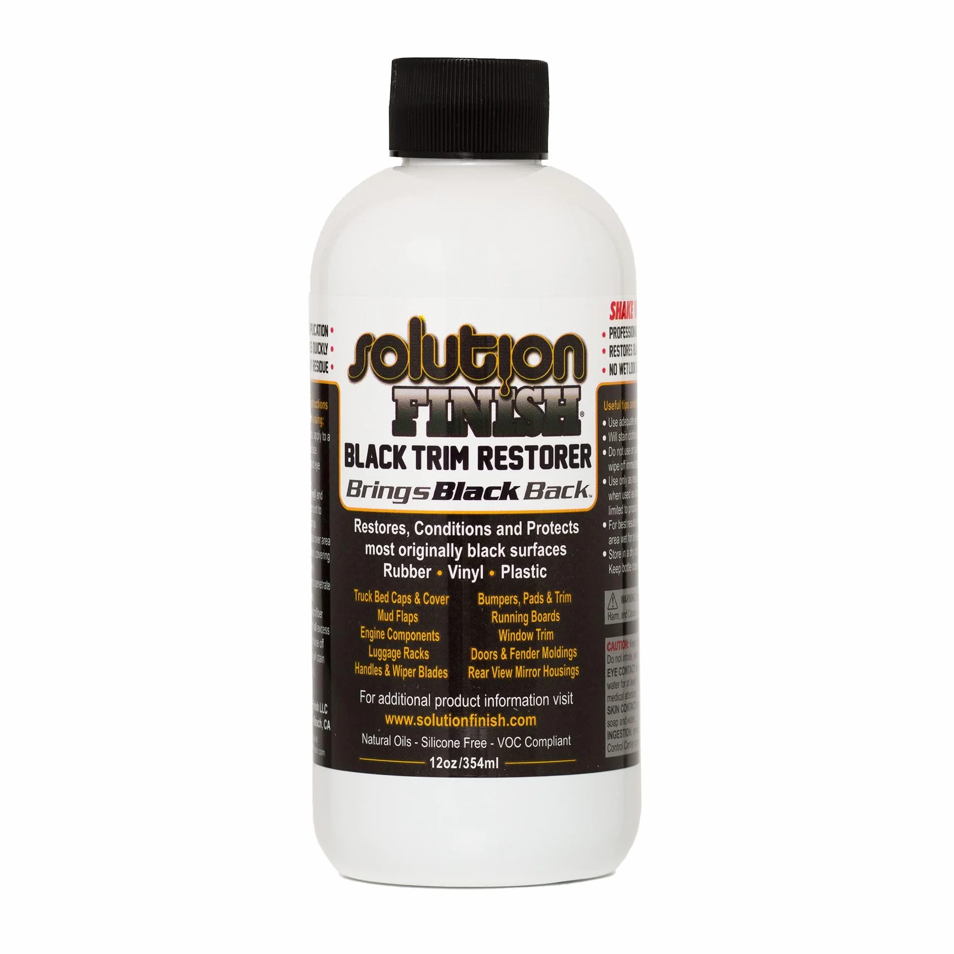Solution Finish Czarny plastik i winyl Restorer 350 ml przez Solution Finish