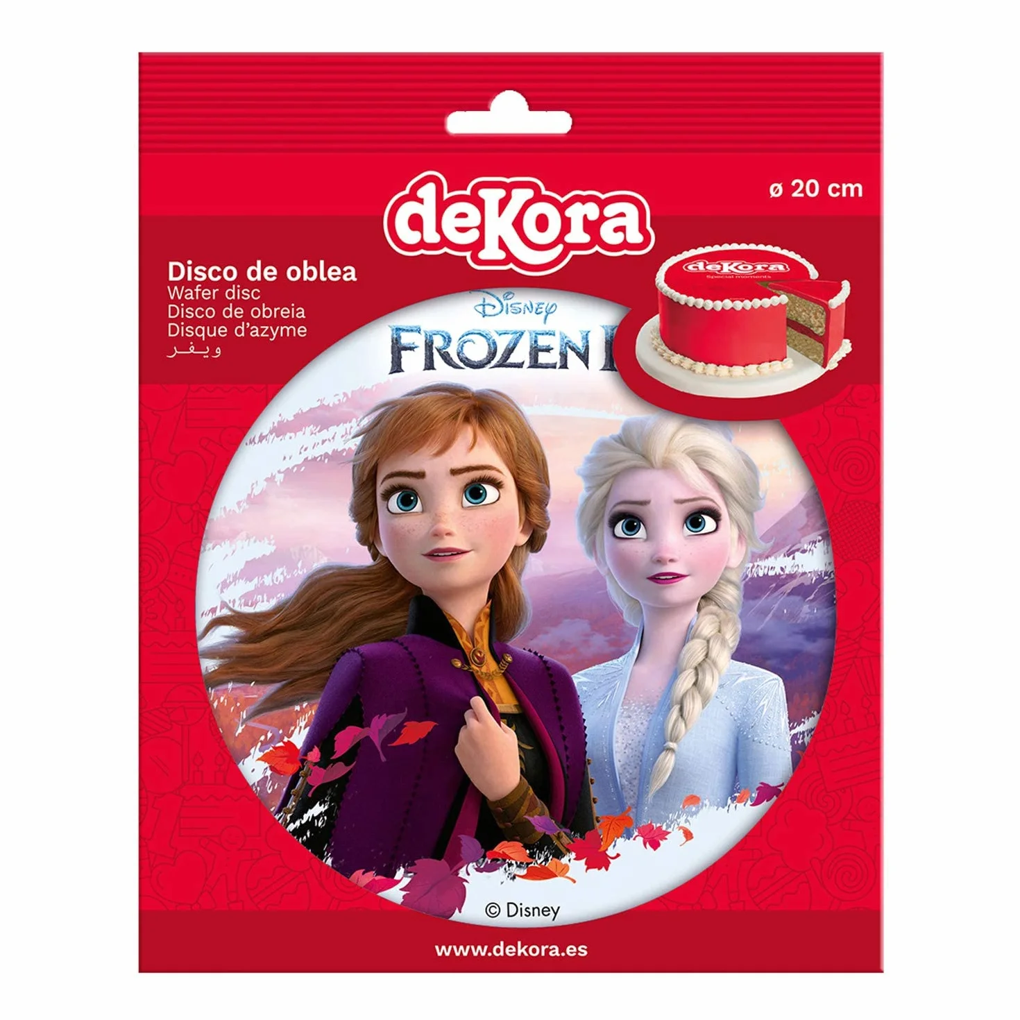 Dekora Licencjonowany Topper na Tort Frozen 2 20 cm 8-calowa Jadalna