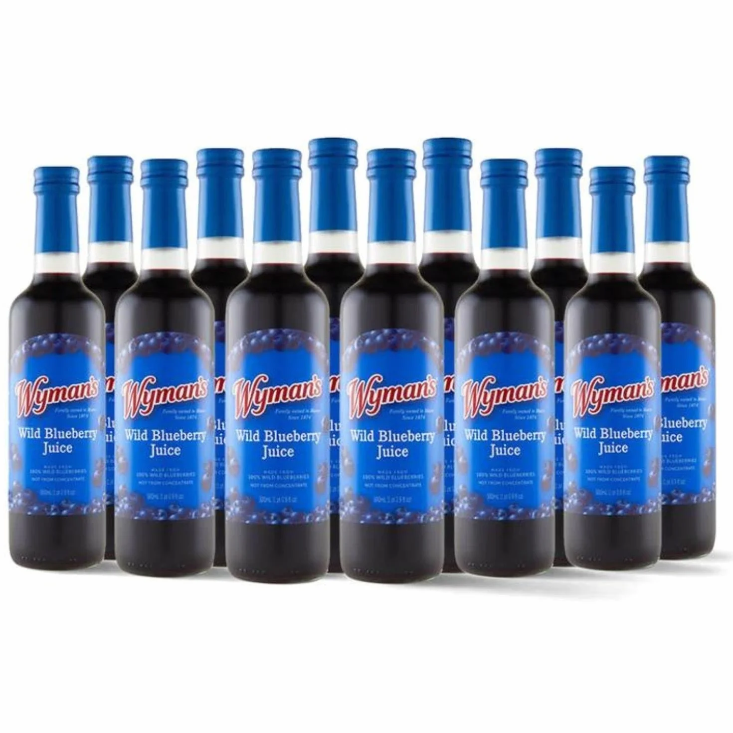 Sok z dzikiej jagody Wyman's 100% bez dodatku cukru nie z koncentratu 500 ml 12 sztuk