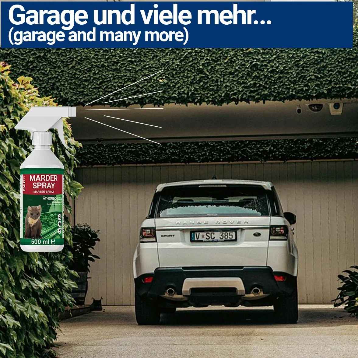 BMUT 500ml spray odstraszający kuny do samochodu, strychu i garażu, natychmiastowy i długotrwały, odstraszacz kun i obrona przed kunami