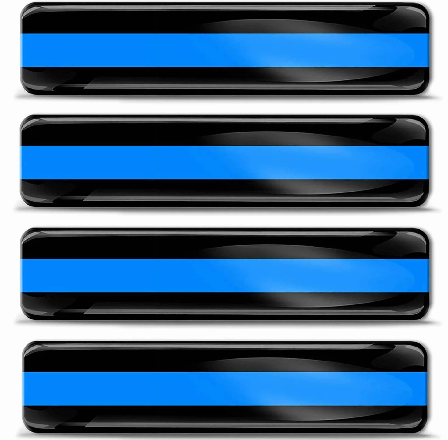 Biomar Labs® 4 x naklejka 3D żel silikon naklejki UK USA policja cienka niebieska linia flaga policyjna flaga Thin Blue Line flaga policyjna flaga flaga samochodowa F 35