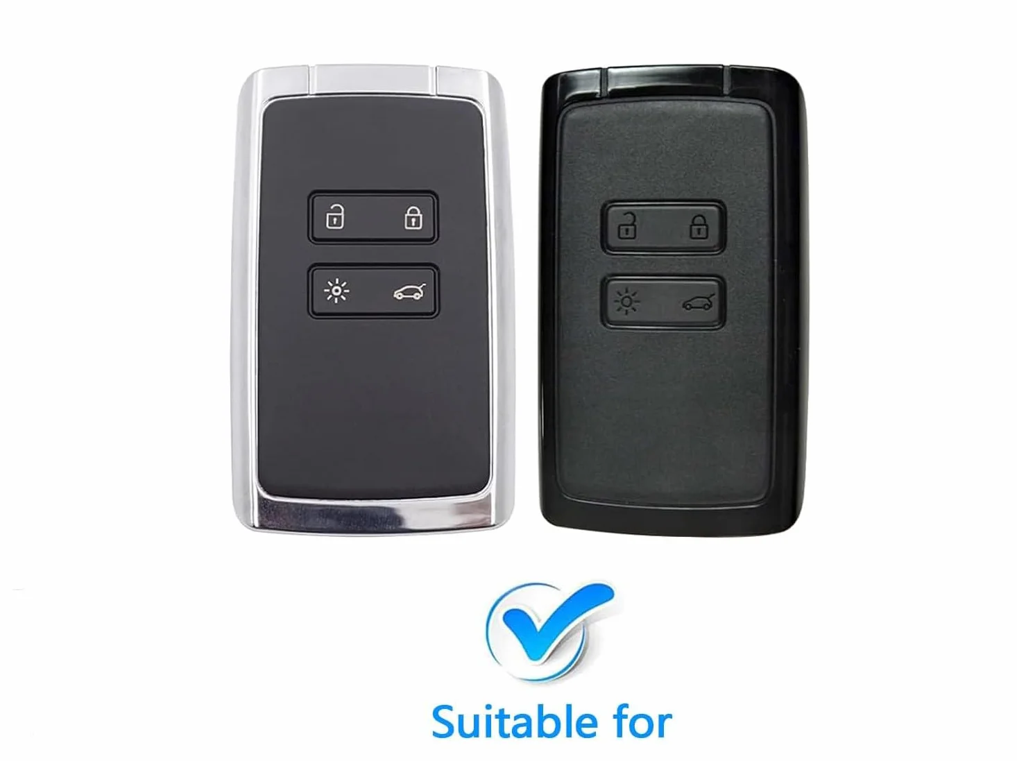 Etui na kluczyki samochodowe dla Renault Clio Megane Koleos Kadjar Kangoo Twingo Talisman Captur Espace Dacia Duster 4 przyciski złącze cynkowe Czarny