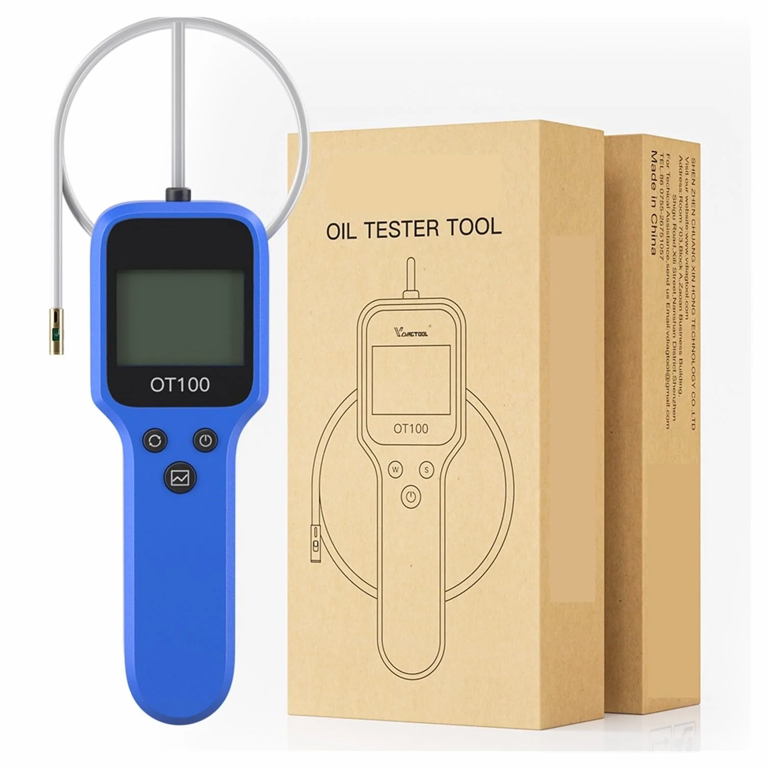 Tester Oleju Silnikowego OT100, Automatyczna Kontrola Ści Oleju Z Wyświetlaczem LED, Analizator Gazu, Narzędzie Testowe Do Wtryskiwania Płynu Hamulcowego Szybki i wydajny