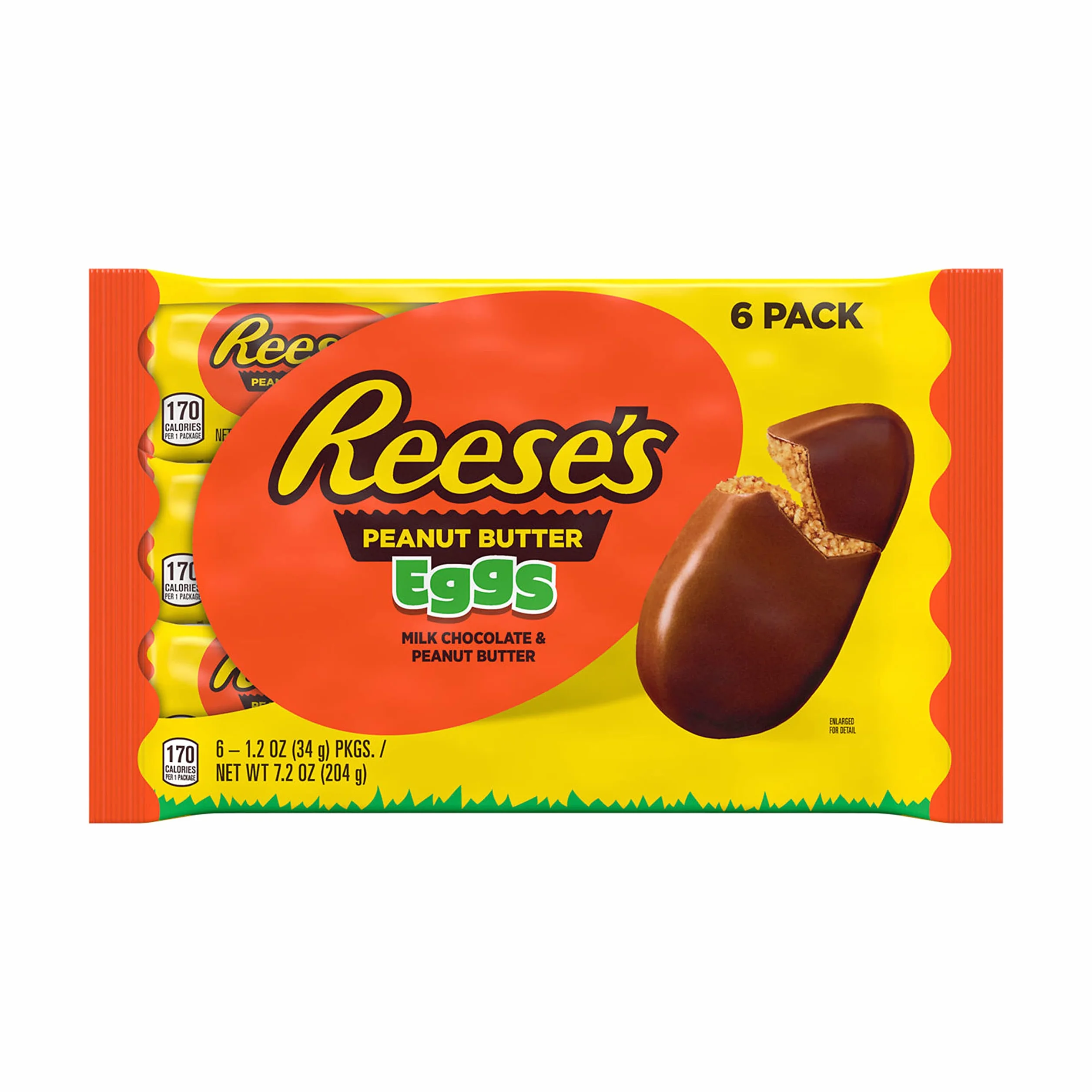 REESE'S Mleczna czekolada jajka z masłem orzechowym, cukierki wielkanocne, opakowania 35 ml (6 sztuk)