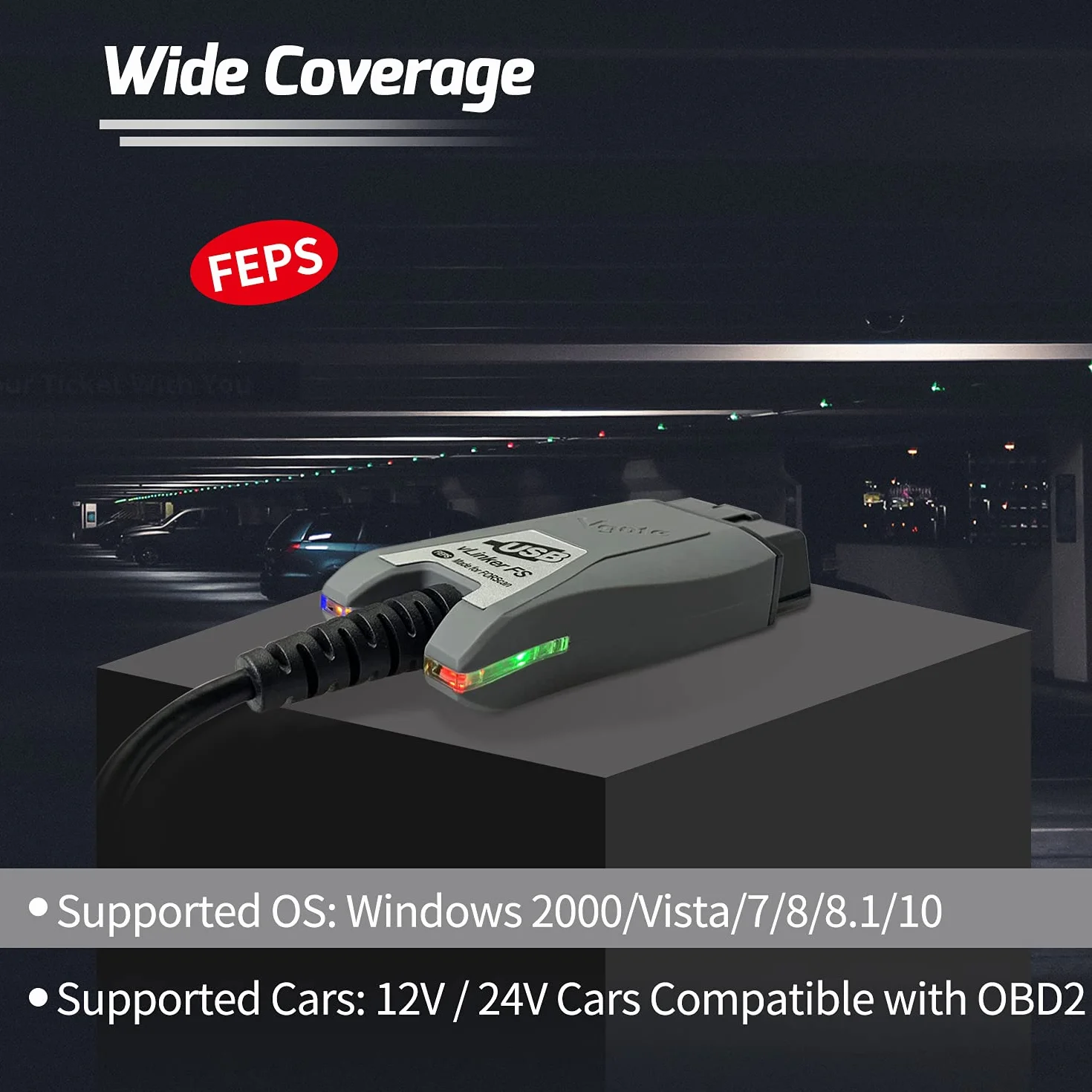 Adapter USB Vgate vLinker FS OBD2 automatyczny przełącznik HS/MS-CAN do ForScan
