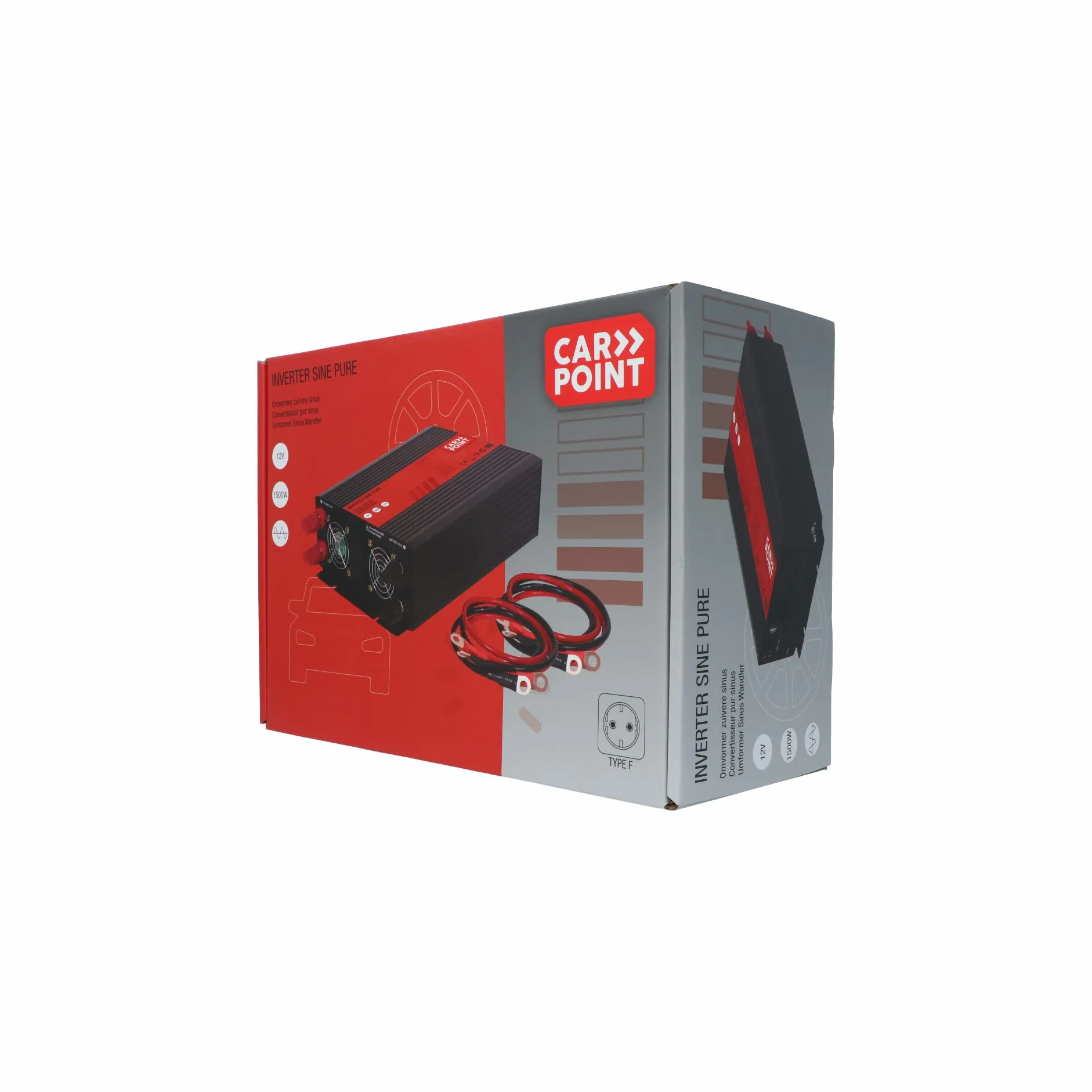 Carpoint Pure Sine przetwornica 12V>230V 1500W