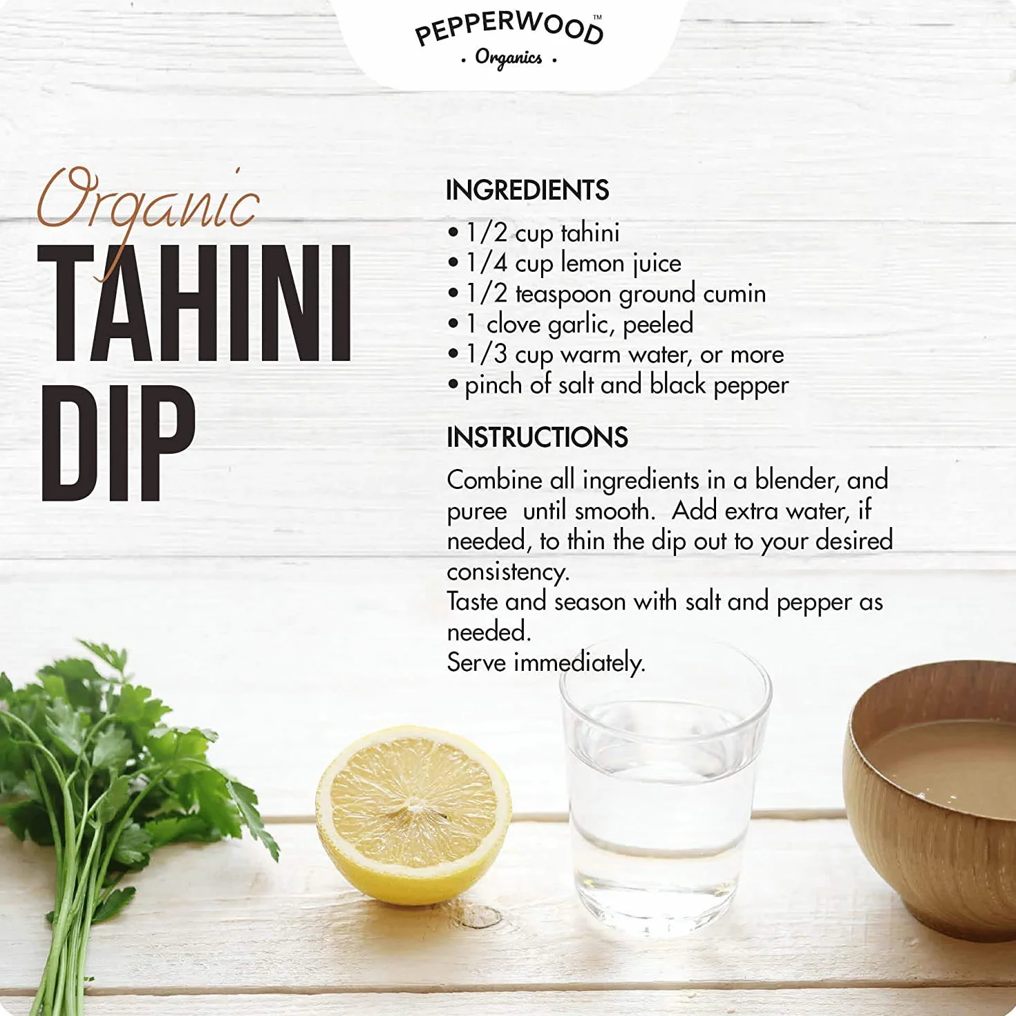 Organiczna pasta sezamowa tahini - kamienna ziemia - jedwabiście gładka tekstura w hummusie, dipach, dressingach - niesolona, bez orzechów, koszerna, paleo, keto 330 g szklany słoik (2-pak) Pepperwood