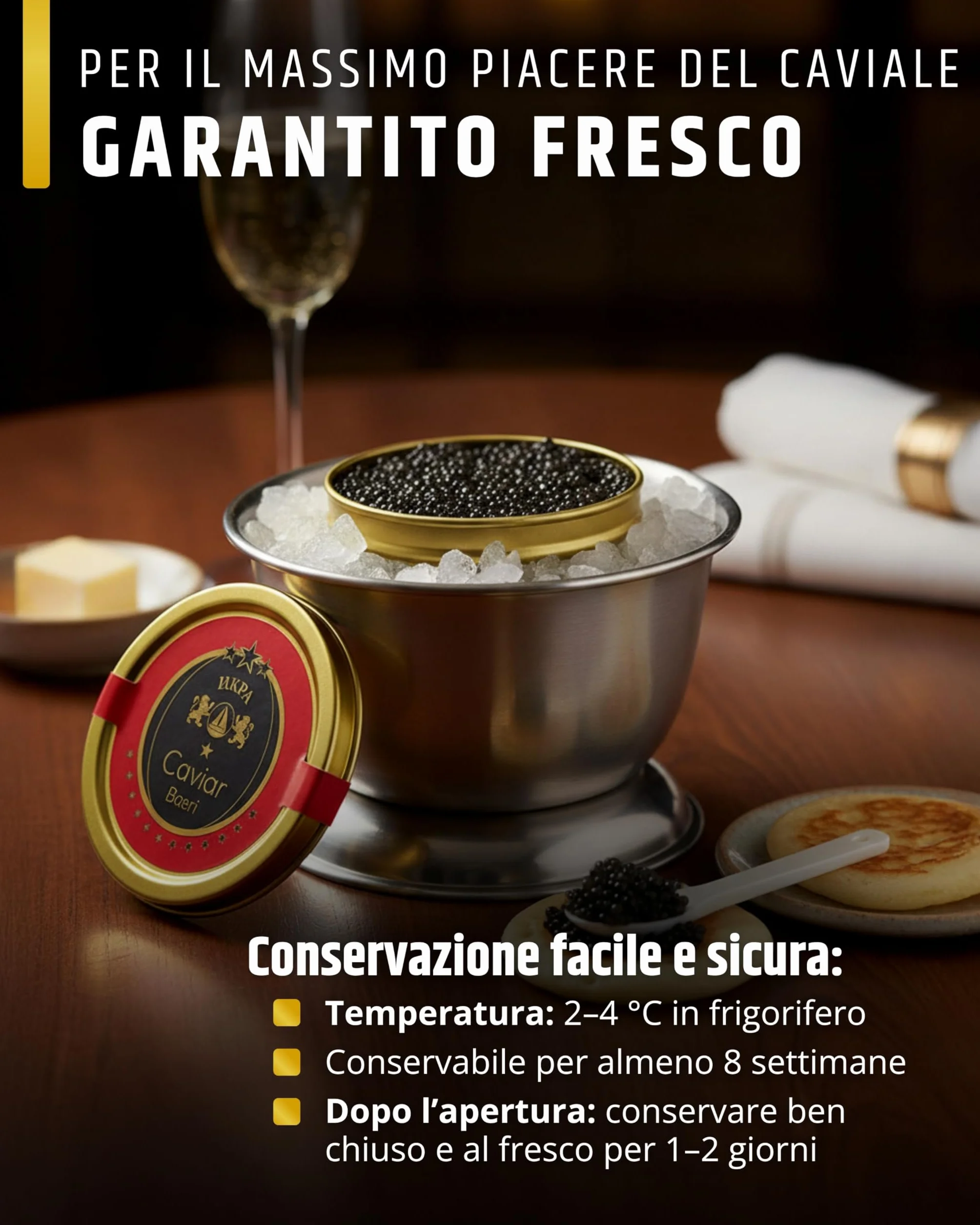 Kawior z jesiotra syberyjskiego Classic 250 g hodowla UE