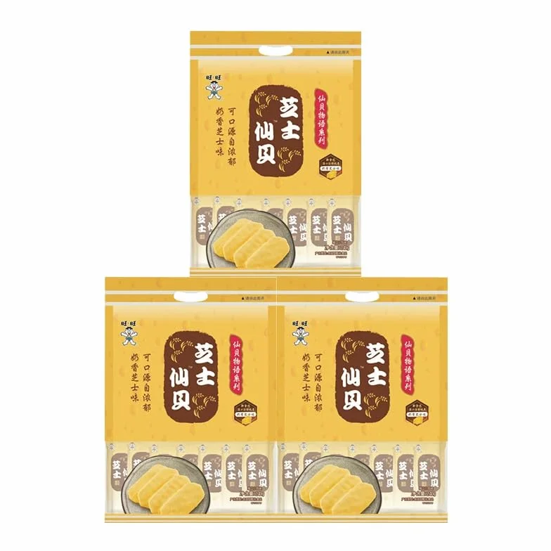 Senbei krakersy ryżowe chipsy słone chrupiące ciasteczka ser mleczny ciasto śnieżne chińskie przekąski 240 g