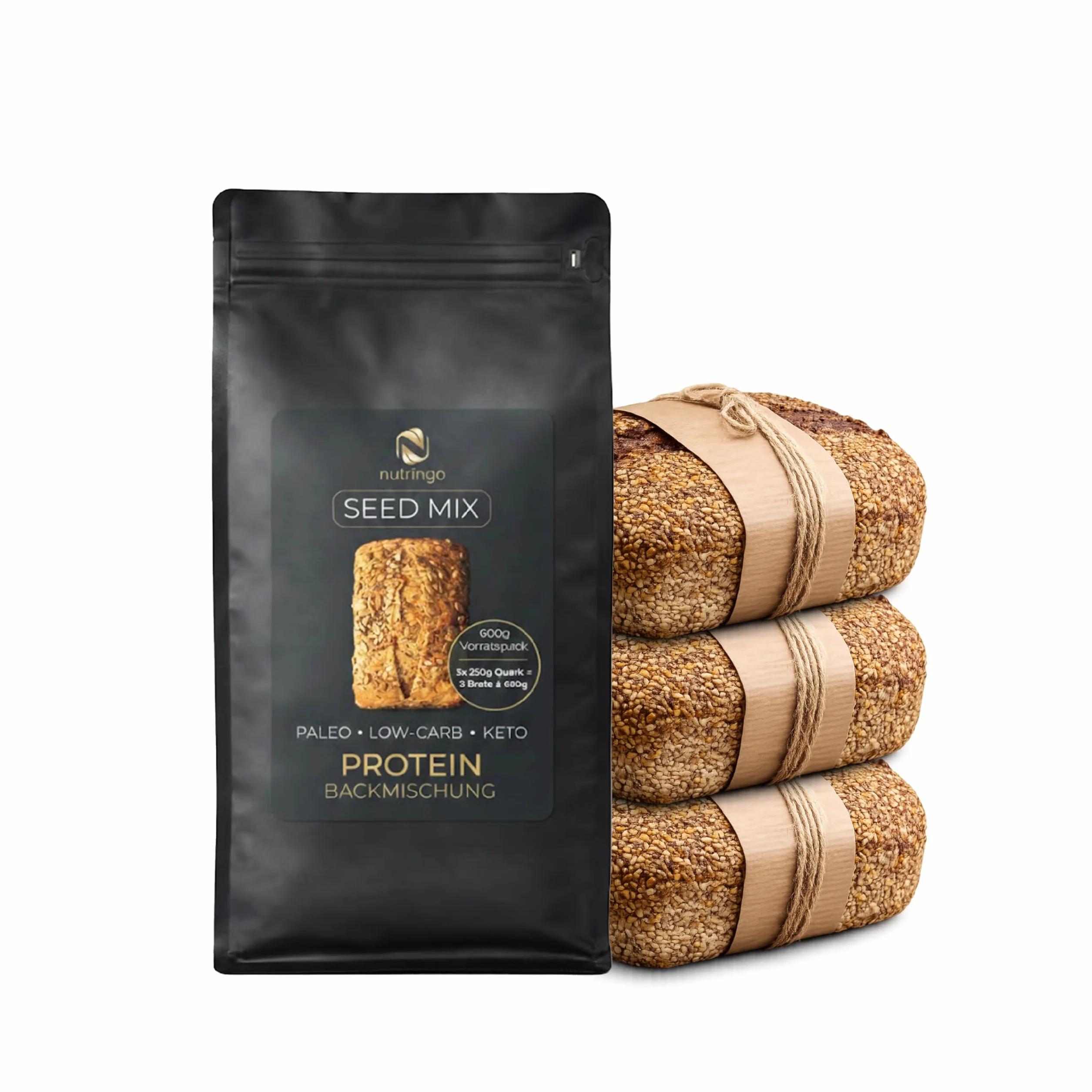 Mieszanka Do Wypieku Chleba Białkowego 3x200g 20% Białka Bezglutenowy Paleo Keto