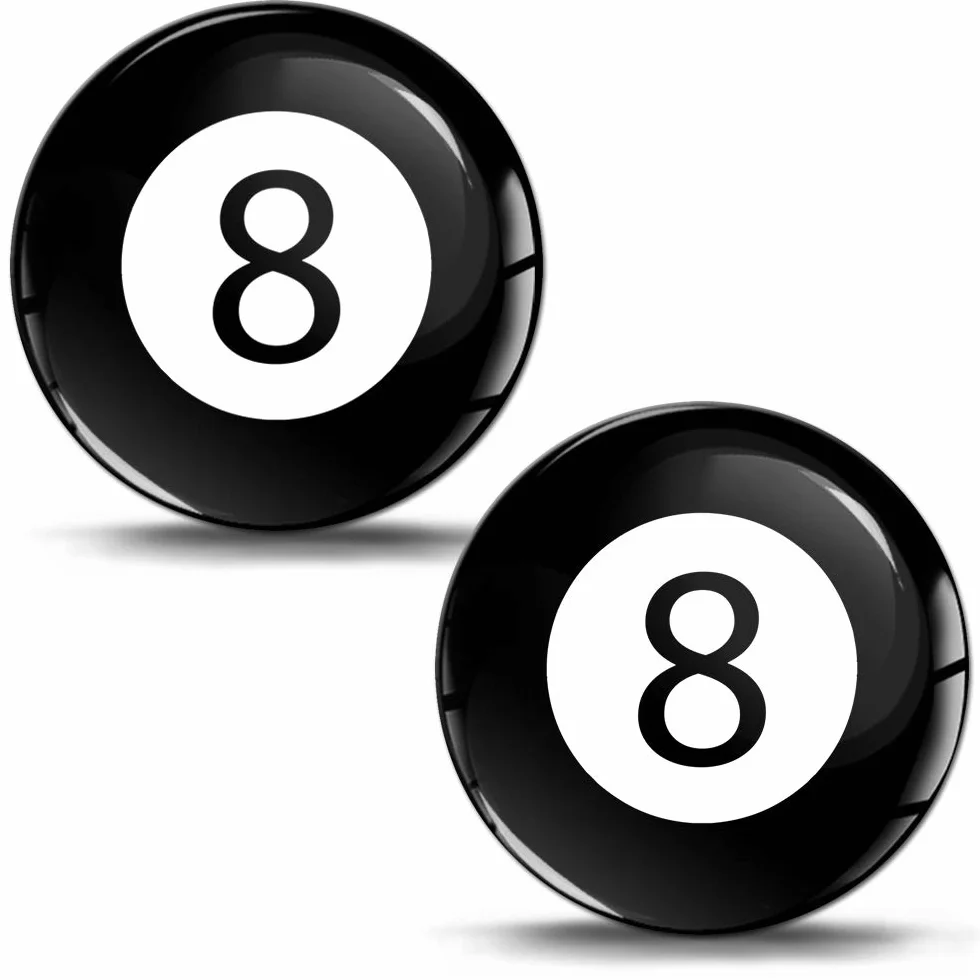 2 x 3D żelowe naklejki silikonowe naklejki bilard numer 8 gra logo emblemat emblemat samochód motocykl okna drzwi PC tablet laptop akcesoria do tuningu prezent JDM KS 40