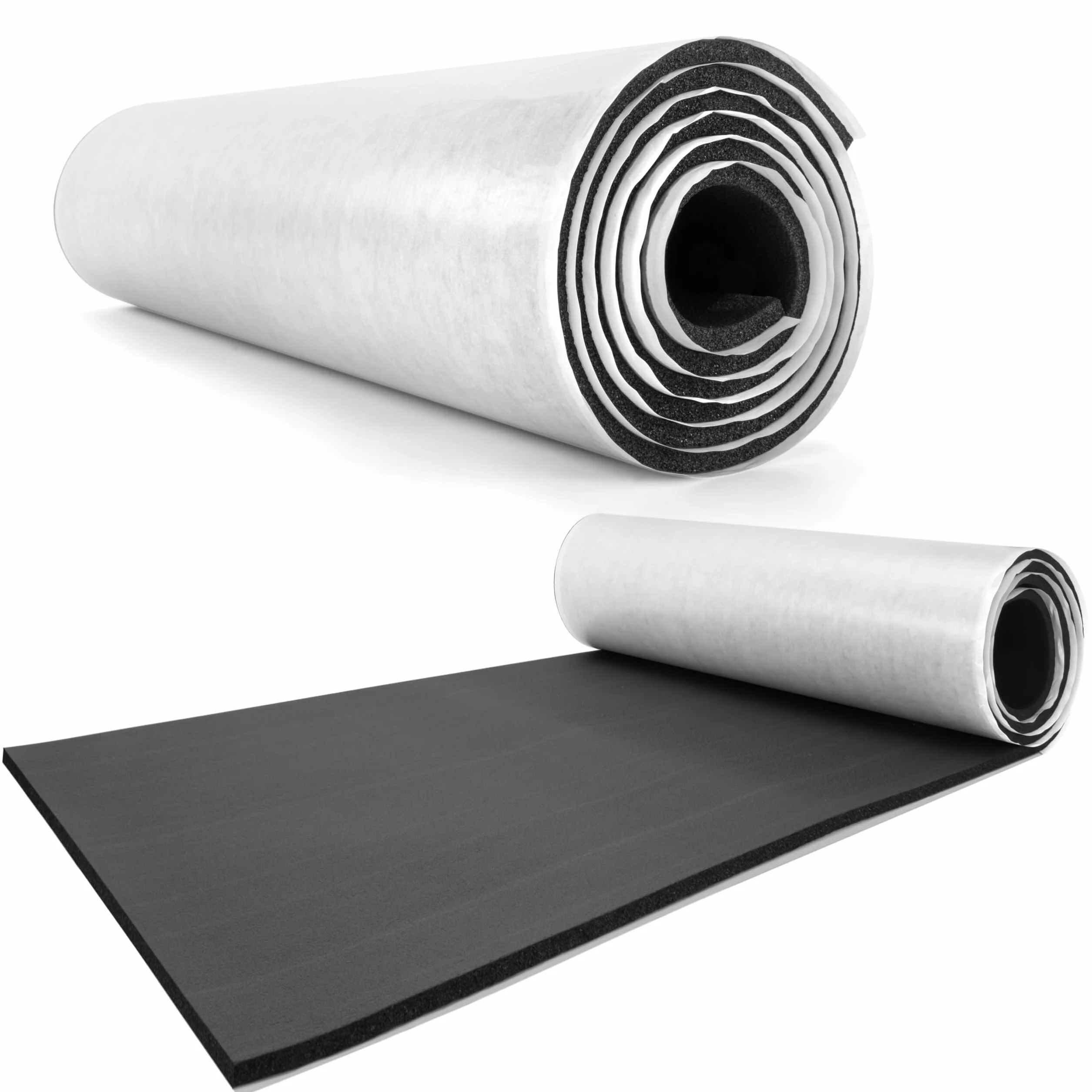 HASKYY 1QM Mata izolacyjna klasy premium, samoprzylepna, mata wygłuszająca, do przyczepy kempingowej, 2 sztuki, rolka piankowa, 50 x 200 x 1 cm, ognioodporna, wodoszczelna płyta piankowa