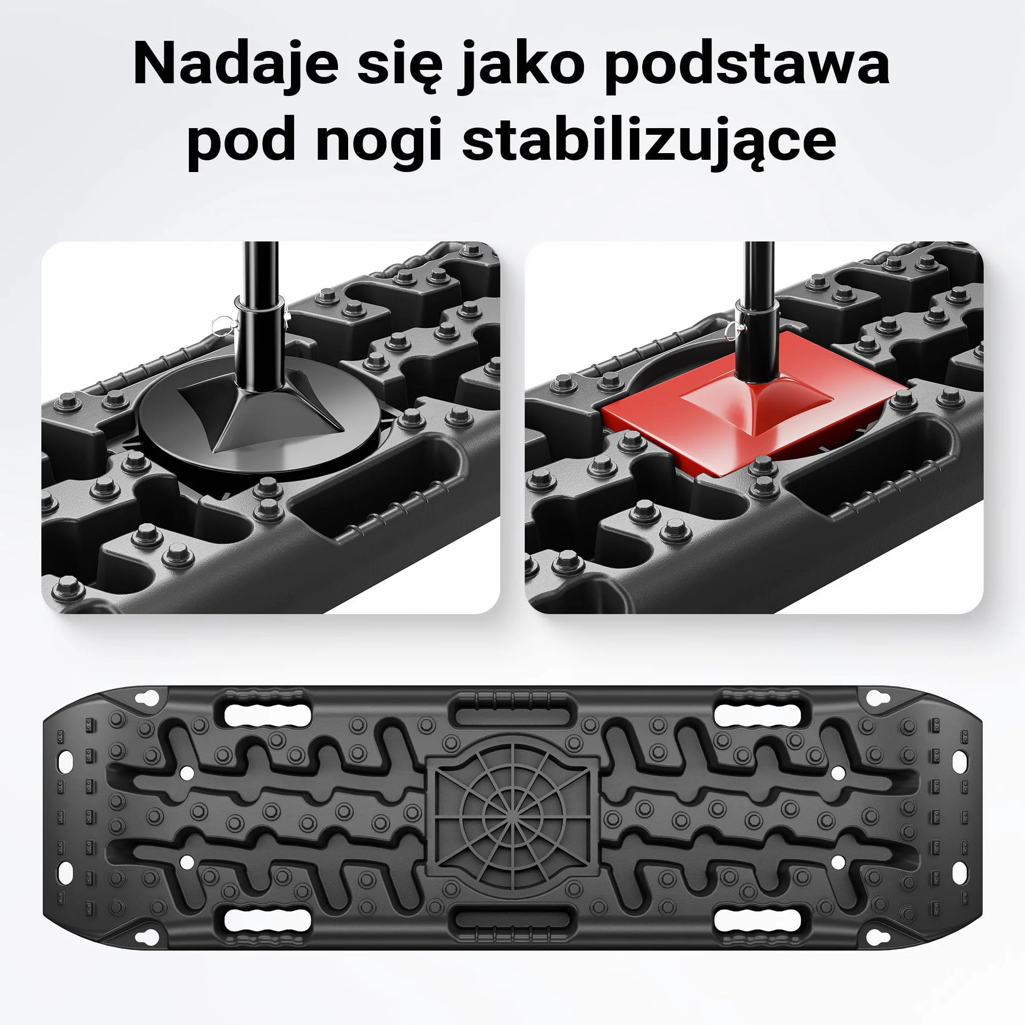 Wiltec Trapy piaskowe 1063 x 298 x 66 mm 2 szt do 10 t nośności czarne z torbą transportową