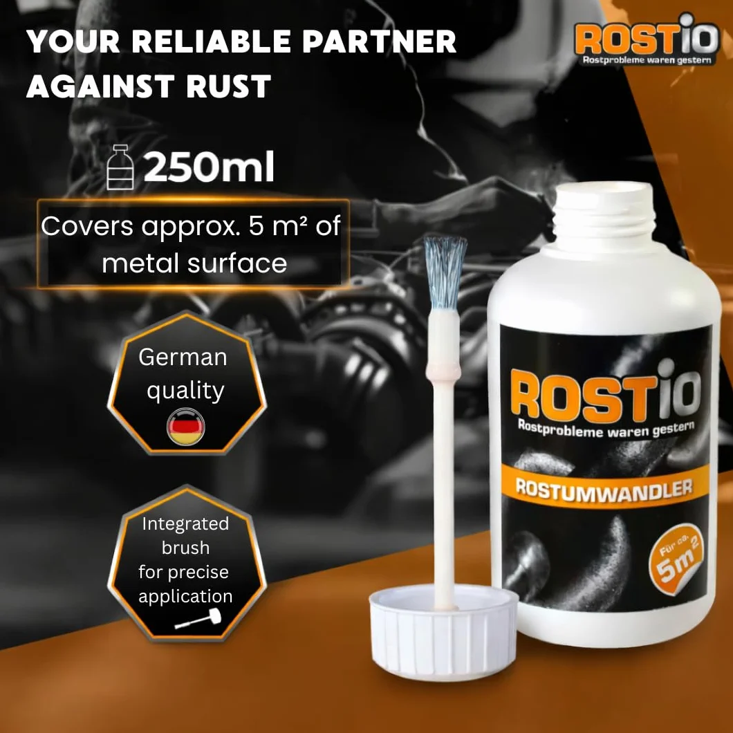Rostio Odrdzewiacz i podkład | odrdzewiacz z pędzlem 250 ml