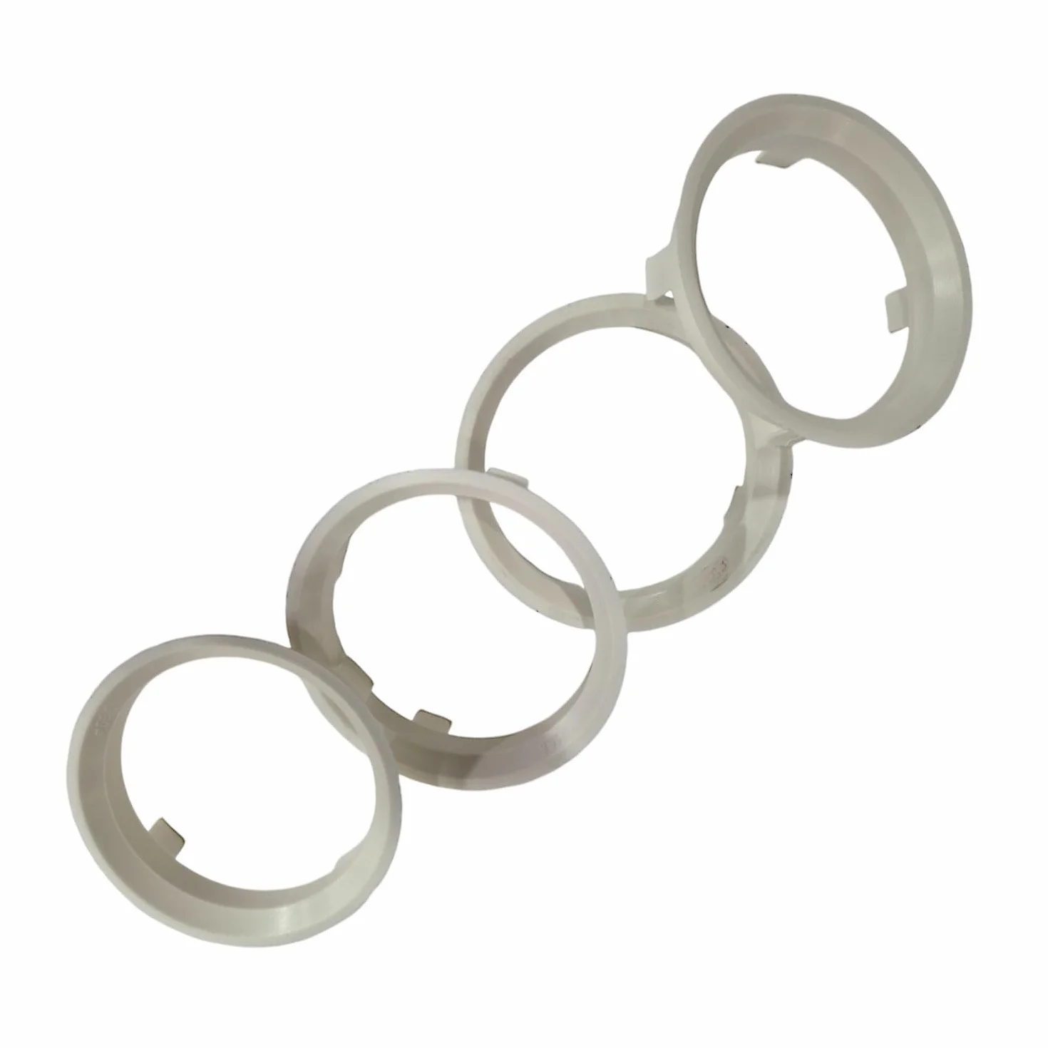 4 x pierścienie centrujące do felg aluminiowych 60,1 mm do 56,6 mm pasują do felg aluminiowych AEZ, DEZENT, DOTZ, ENZO z otworem środkowym 60,1 mm, kompatybilne z Chevrolet, Fiat, Opel o średnicy