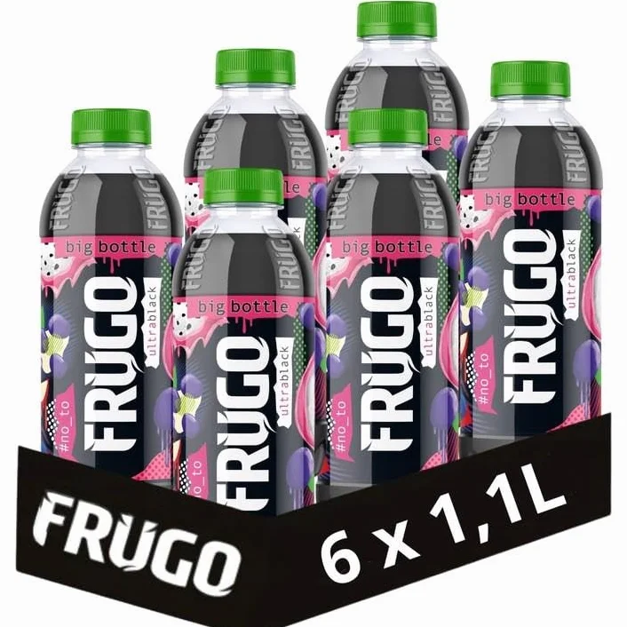 FRUGO Ultra Black Napój wieloowocowy niegazowany 1,1L x 6 sztuk