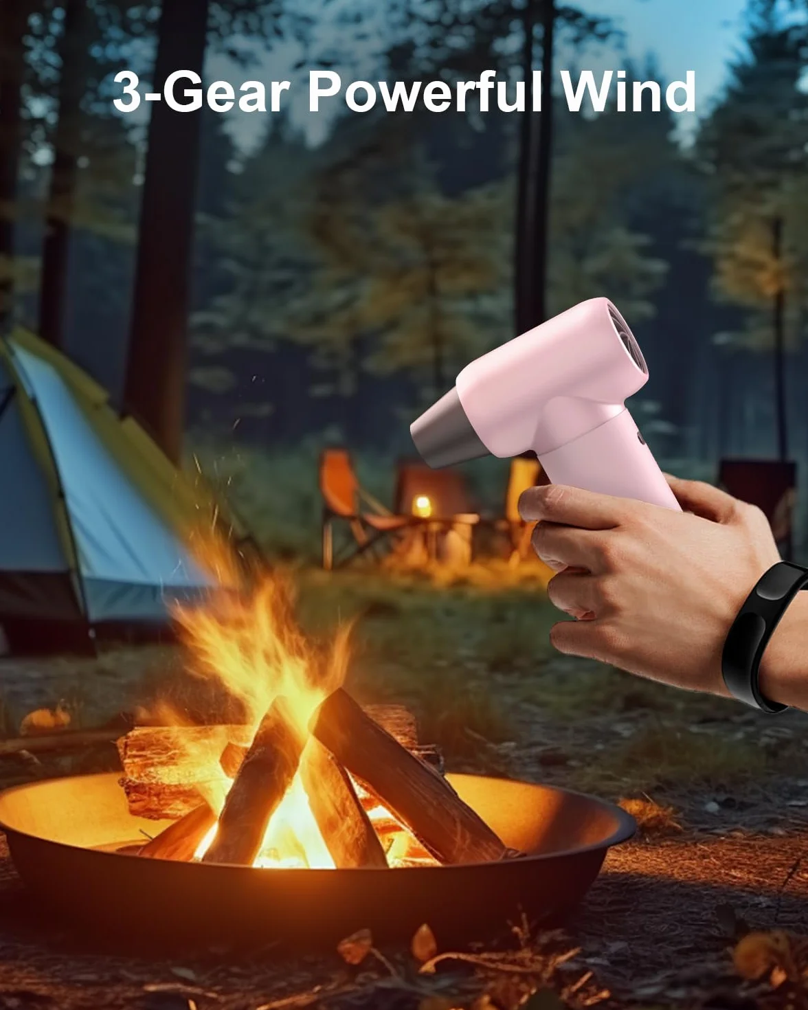 Elektryczna dmuchawa do pyłu spray ciśnieniowy, 3-biegowa, 180 000 obr./min, sprężone powietrze Compressed Air Duster, szczotka do czyszczenia i szybkie ładowanie przez USB, bezprzewodowa dmuchawa Jet