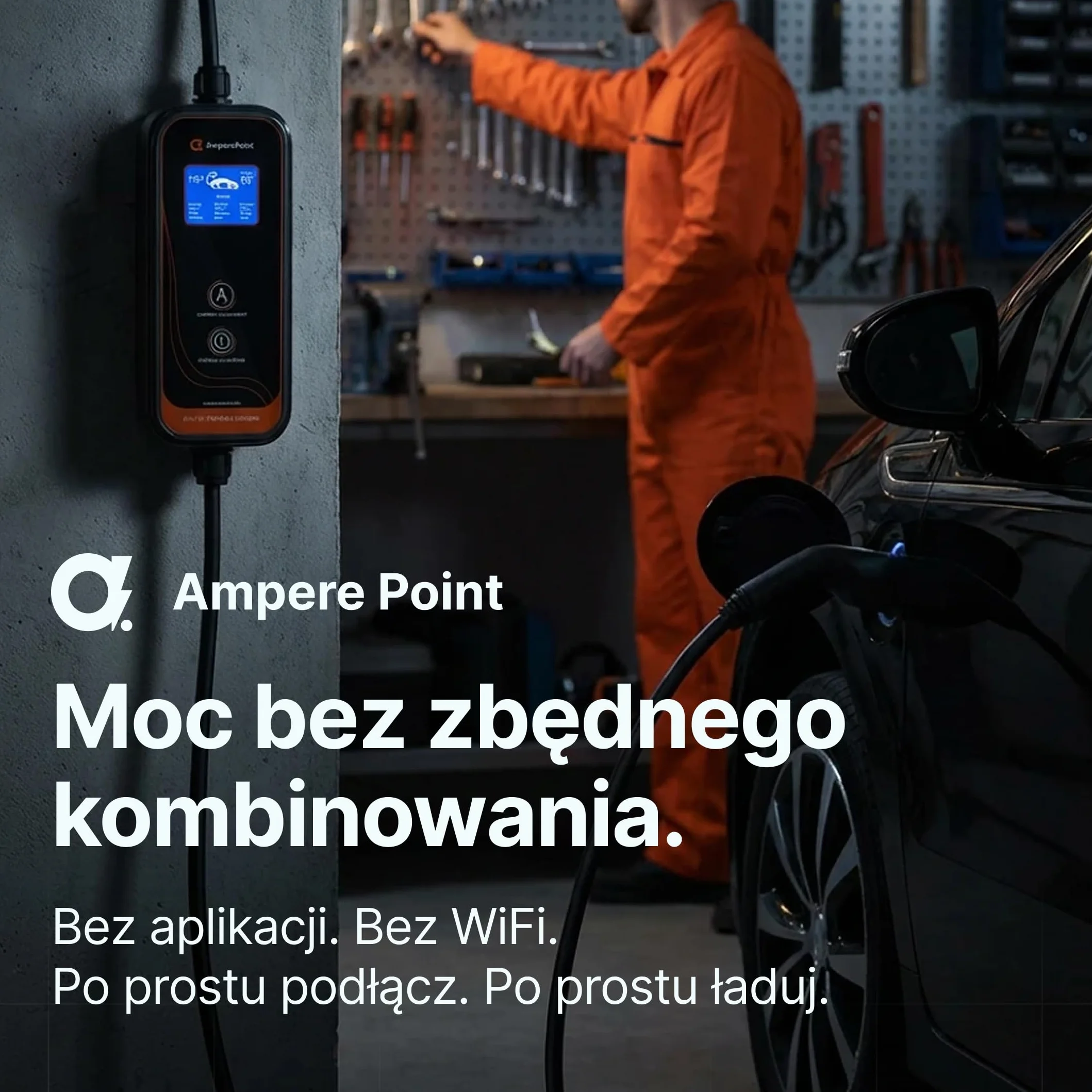 Wallbox Mobilna Ładowarka EV 11 kW 16 A Typ 2, Stacja Ładująca z regulowaną mocą 8-16 A, kabel 6 m, CEE 400 V