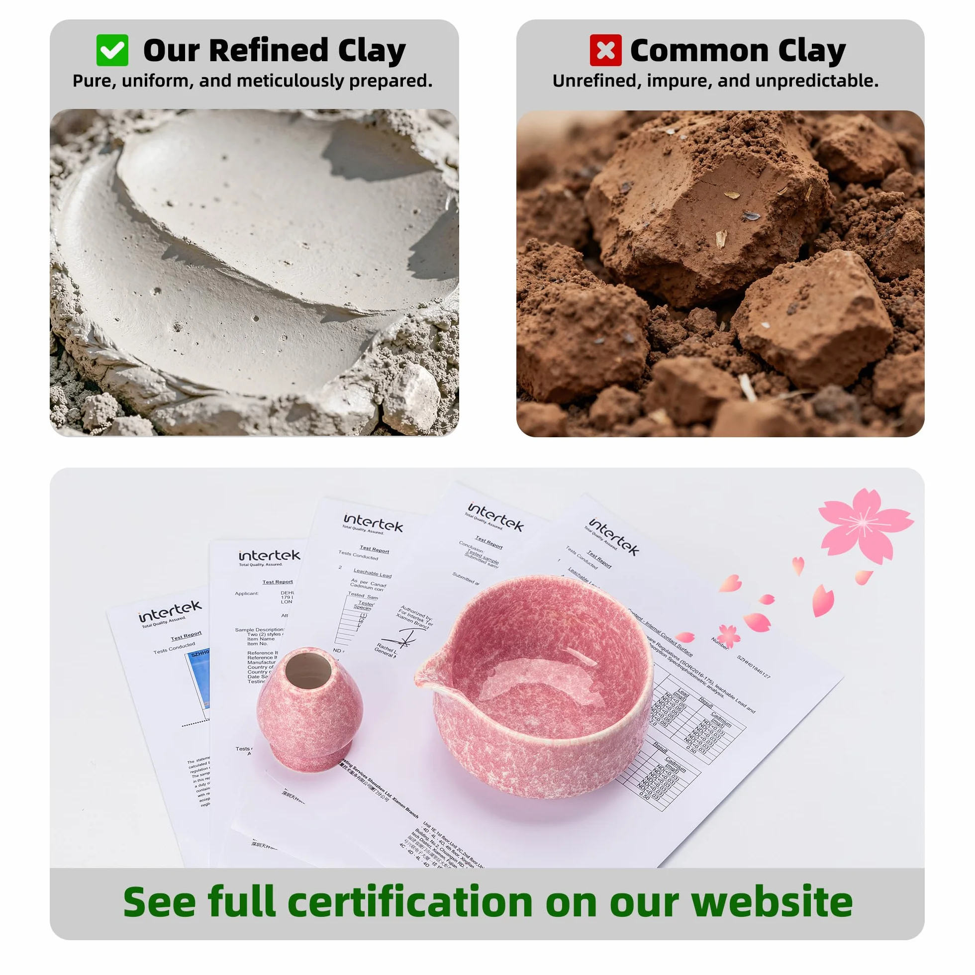TEANAGOO Zestaw trzepaczek Matcha, zestaw 7 szt., różowy, zestaw do ceremonii matcha, zestaw do herbaty matcha do robienia latte, ceramiczna miska (chawan) z wylewką i trzepaczką, prezent dla