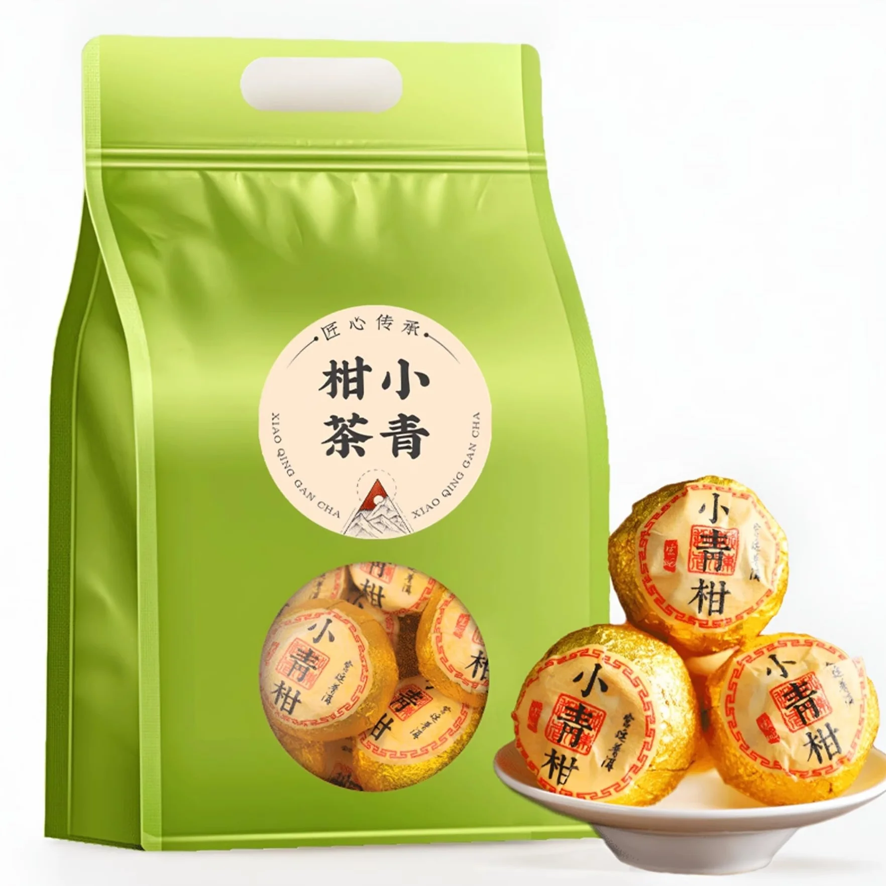 Xinhui Mała Zielona Mandarynka, Dojrzała Skórka Puerh Dojrzała Herbata - Cesarska Pomarańczowa Herbata Pu 250g/8.82oz