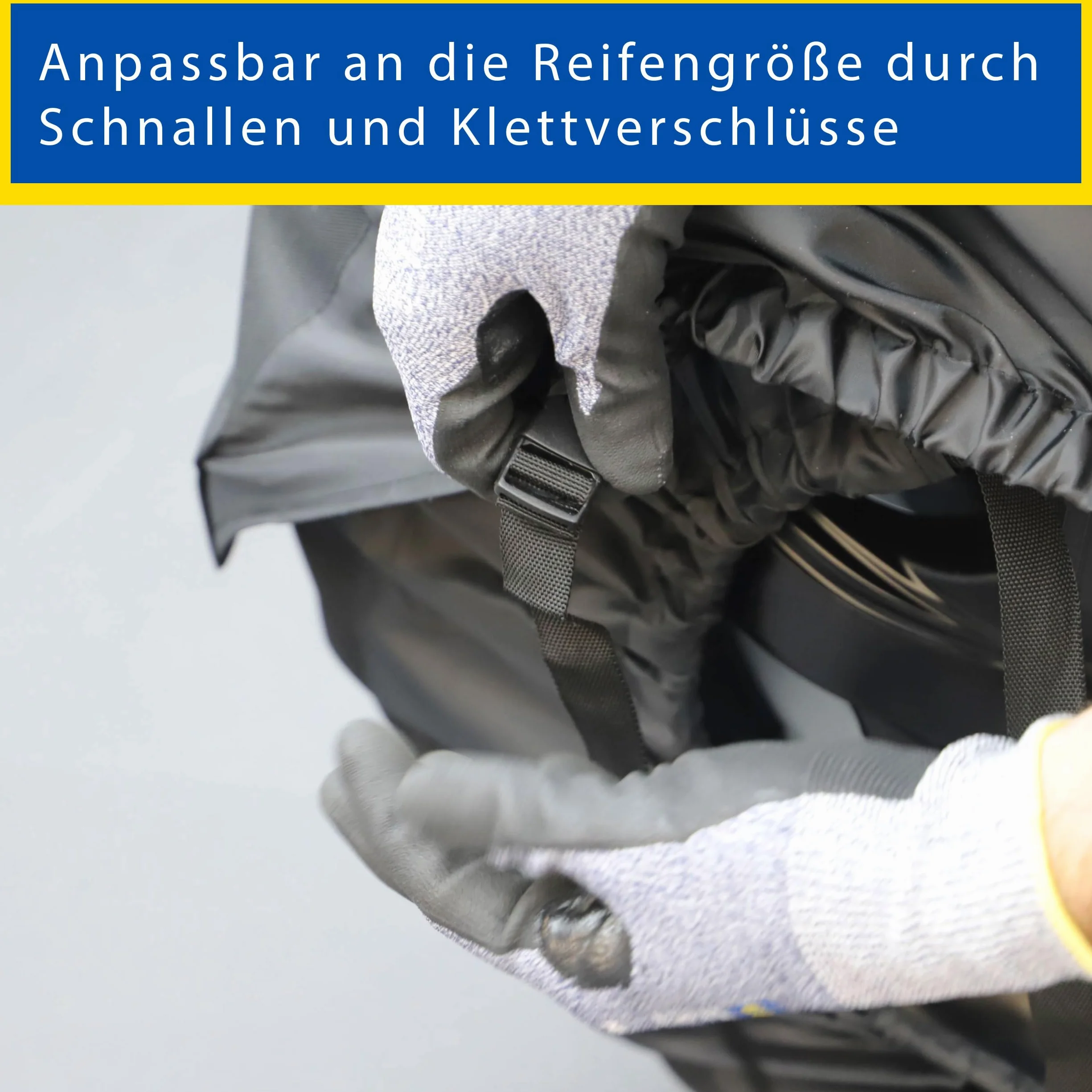 GOODYEAR Torby na opony z poliestru 600D do transportu, przechowywania opon, ochrona przed promieniowaniem UV, odporne na działanie wody, czarne, zestaw 4-częściowy