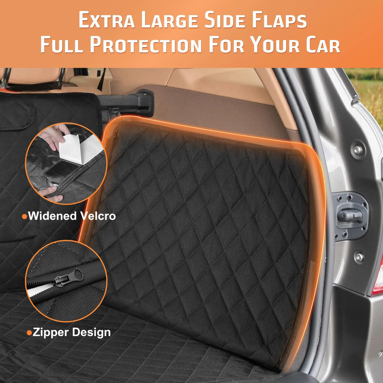 Gimars SUV Cargo Liner Dla Psów, 190 X 105 Cm Wodoodporna I Antypoślizgowa Mata Do Bagażnika Z Klapką Zderzaka I Bocznymi Klapami Ochronnymi, Uniwersalna Do Samochodów SUV, Ciężarówek I Vanów