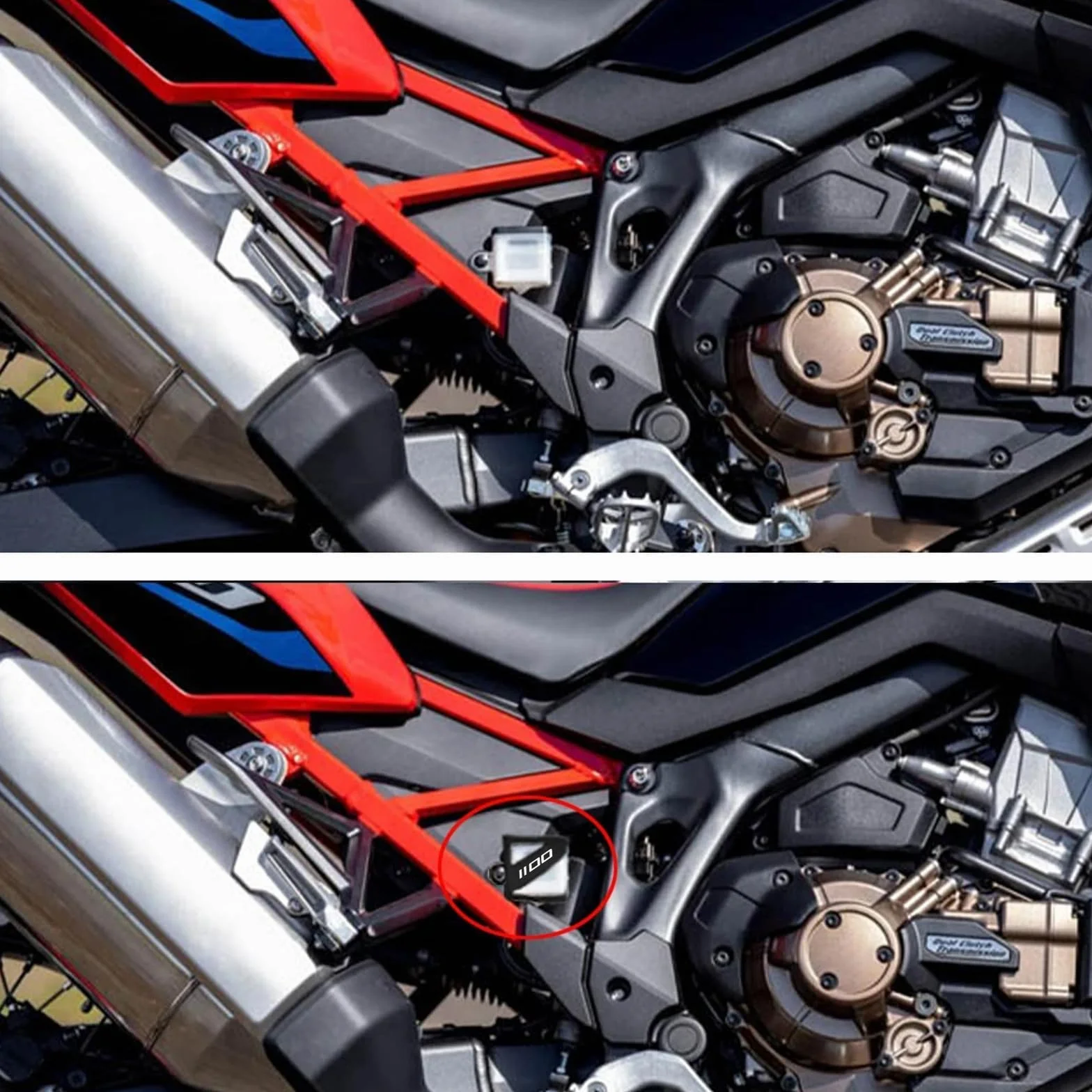 Dla Hon-da AfricaTwin CRF1100L Africa Twin CRF 1100L Adventure Sports 2019-2023 Akcesoria motocyklowe Tylny zbiornik płynu hamulcowego pokrywa zbiornika płynu hamulcowego (szary)