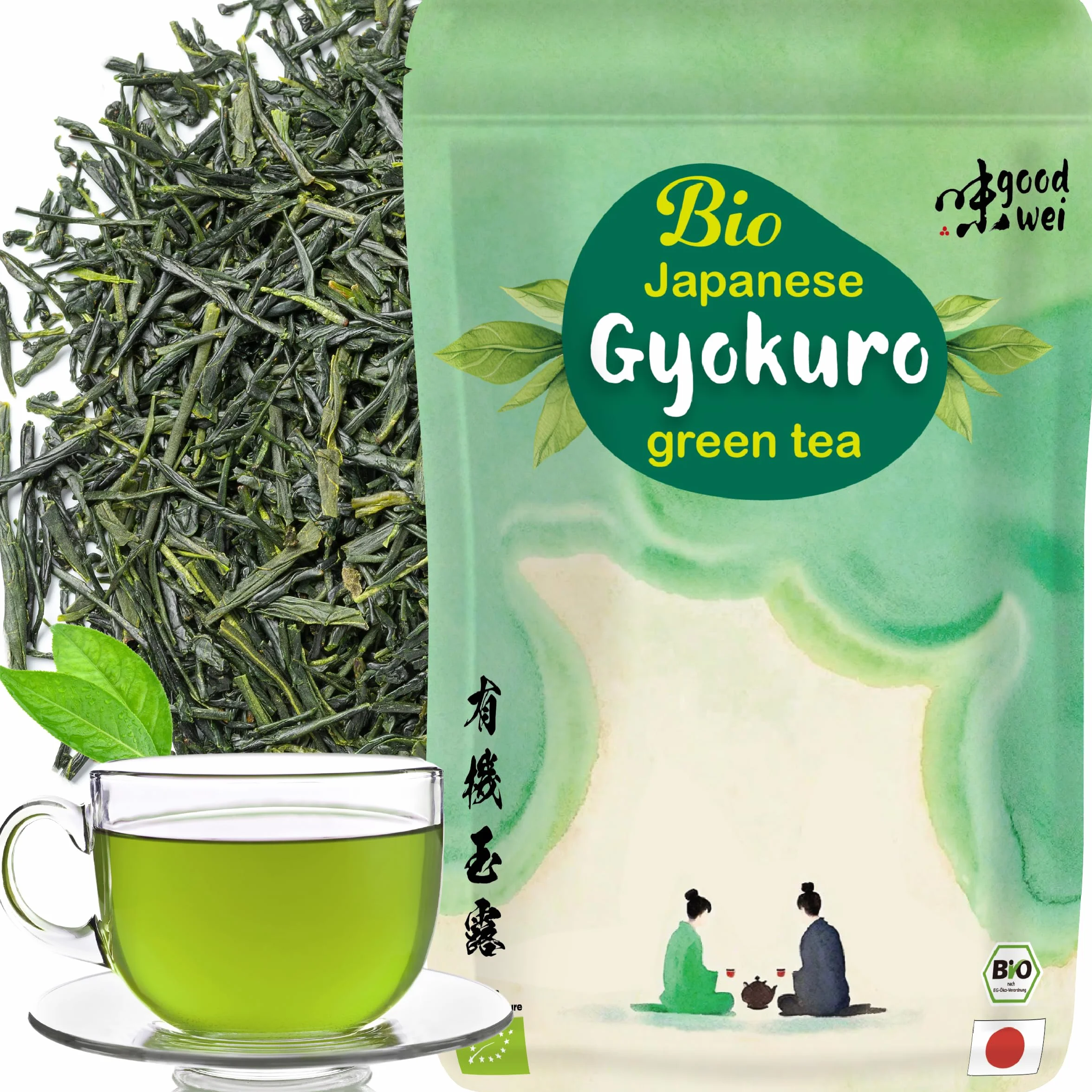 Goodwei Zielona herbata organiczna Gyokuro z Japonii 120g