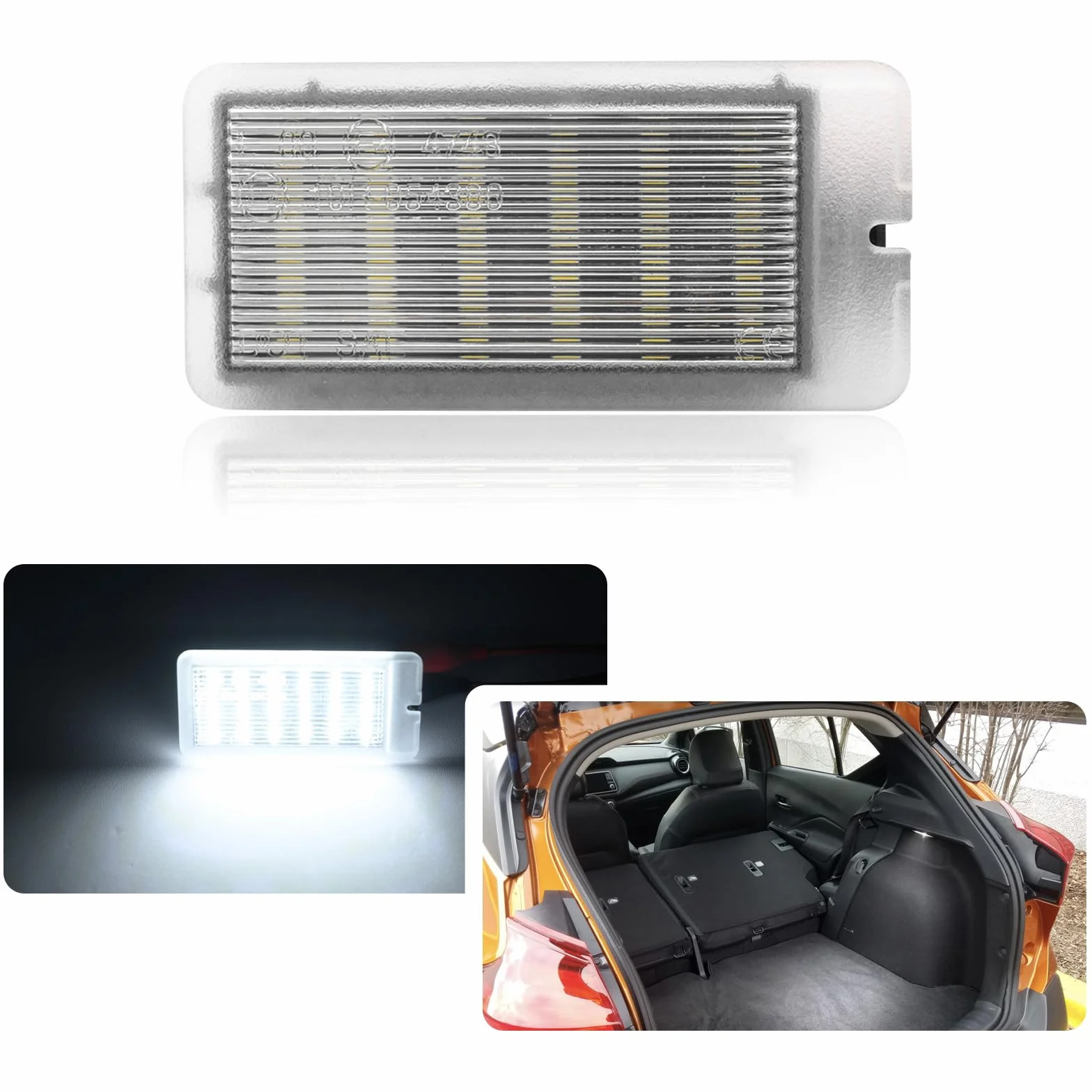 LED Lampa do Bagażnika dla Dacia Lodgy 2012-2022, Duster I II 2010-2024, Sandero I II, Lada Xray Vesta 2015-2022 - Biała