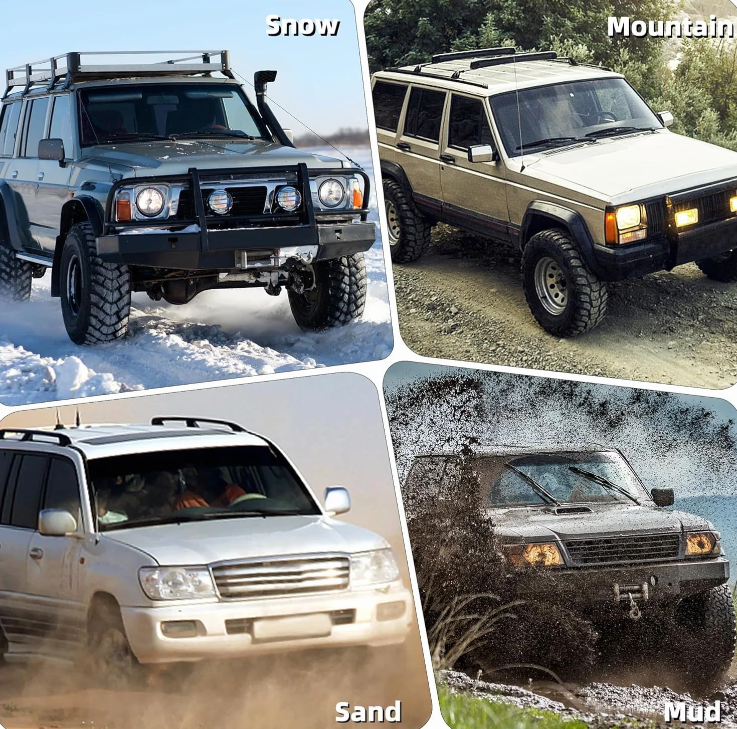 Ramy terenowe 4x4 105x30 cm deski trakcyjne do piasku i śniegu