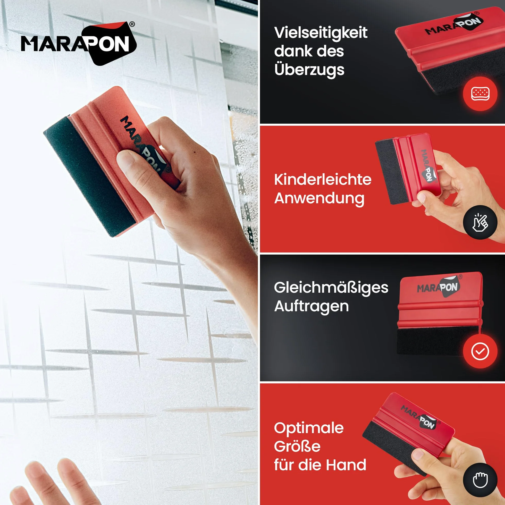 MARAPON® Rakla do folii 10 x 7,3 cm z powłoką filcową
